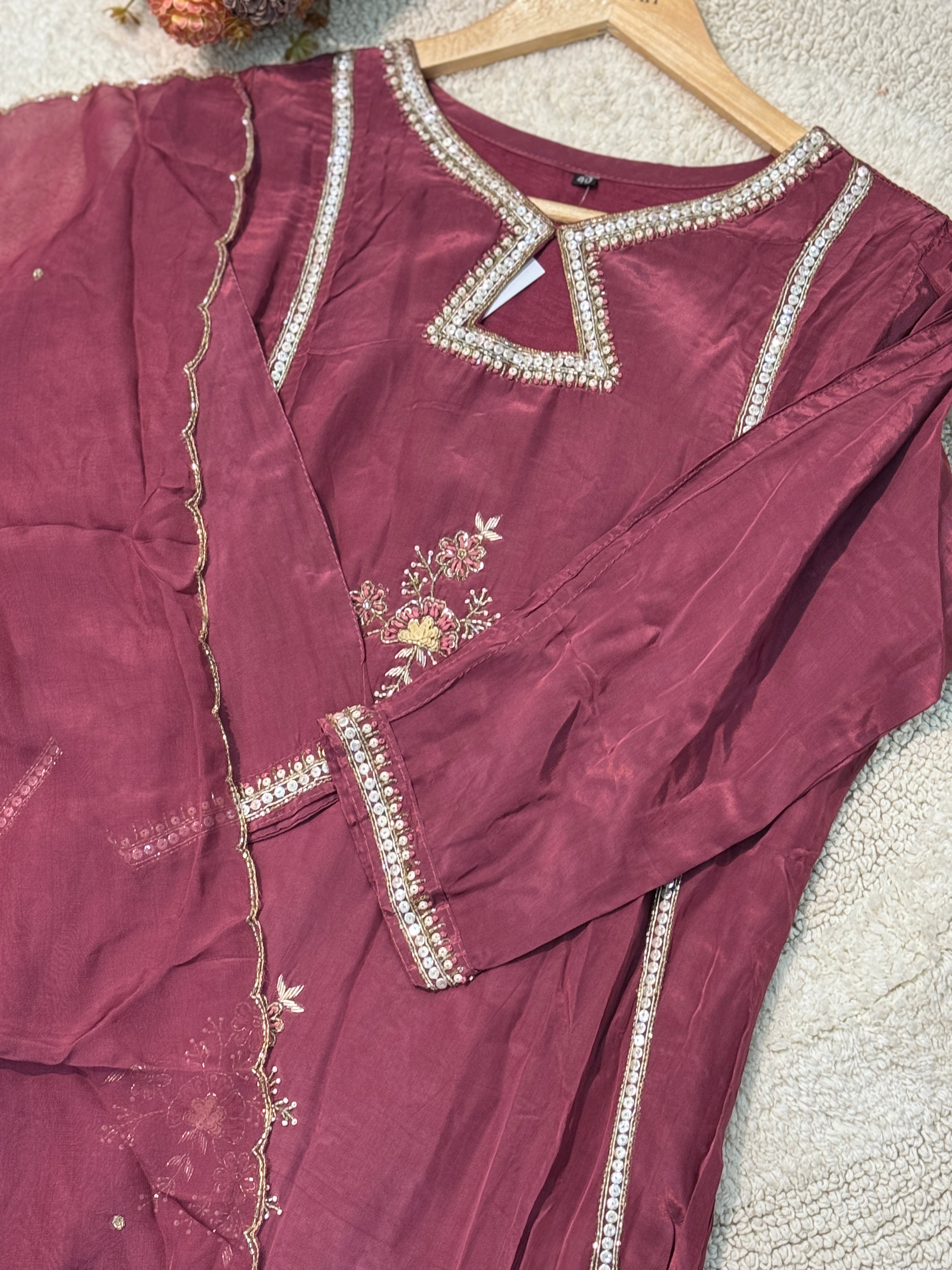 MZ268-Designer crepe suit