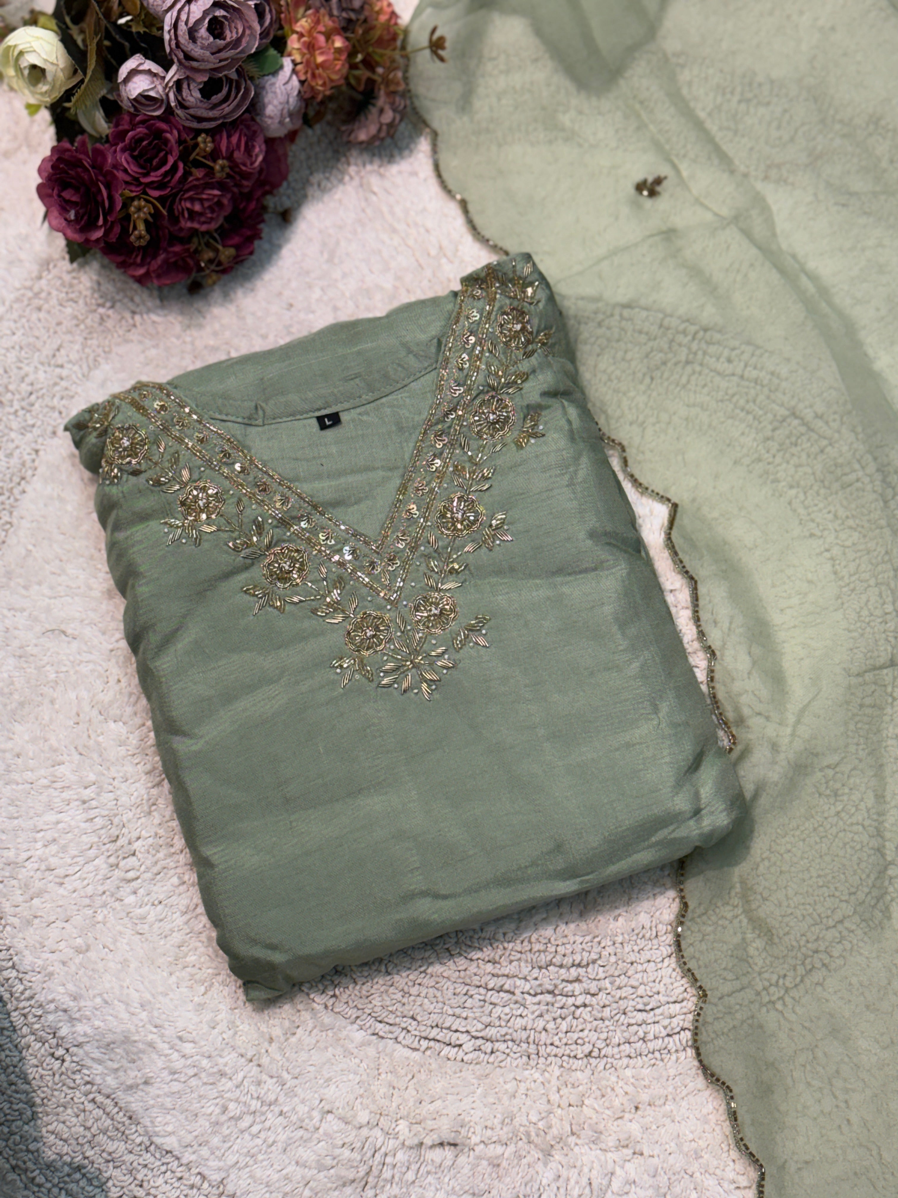MZ271-Designer dols silk suit