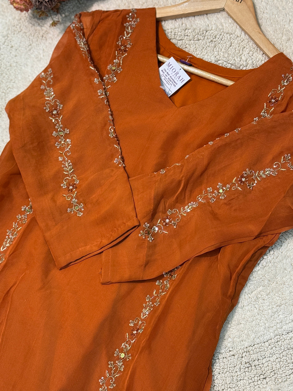 MZ275- Designer viscos organza suit