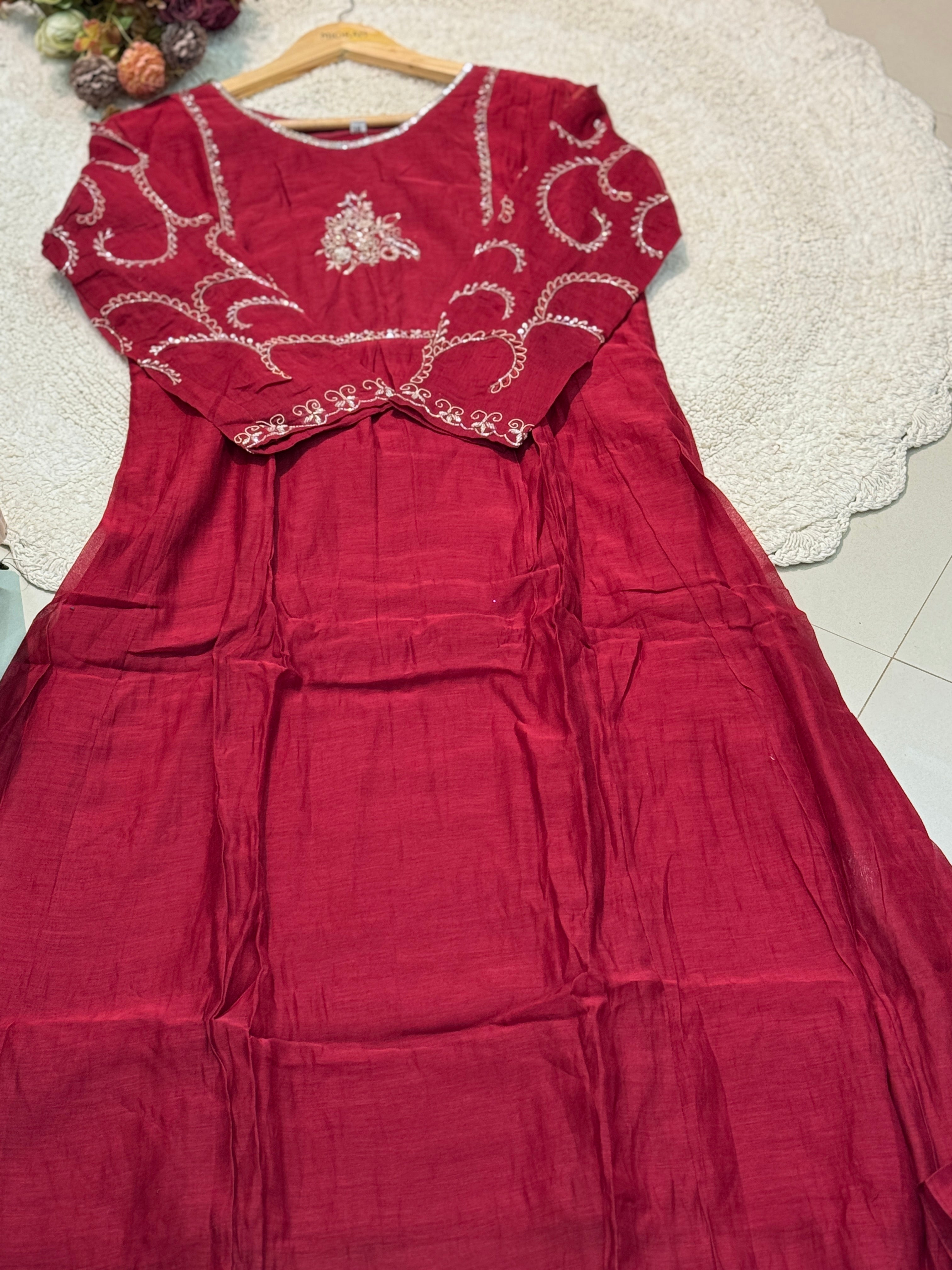 MZ2504-Designer Mul chanderi suit