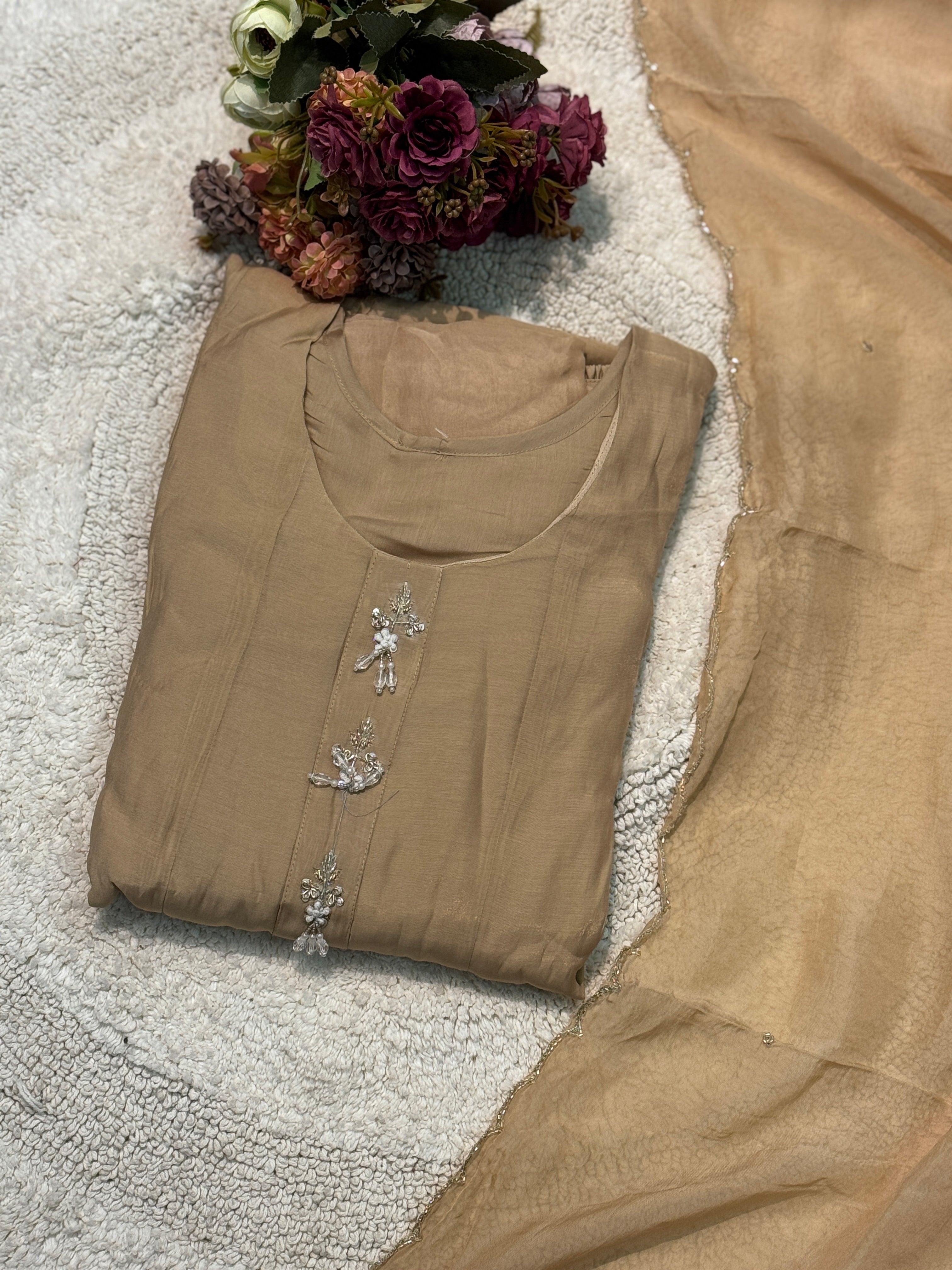 MZ2503- Designer Mul chanderi suit