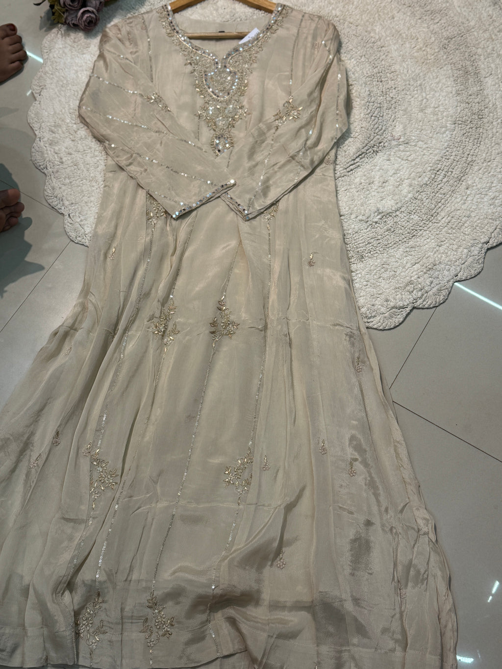 MZ2497-Designer chinnon suit