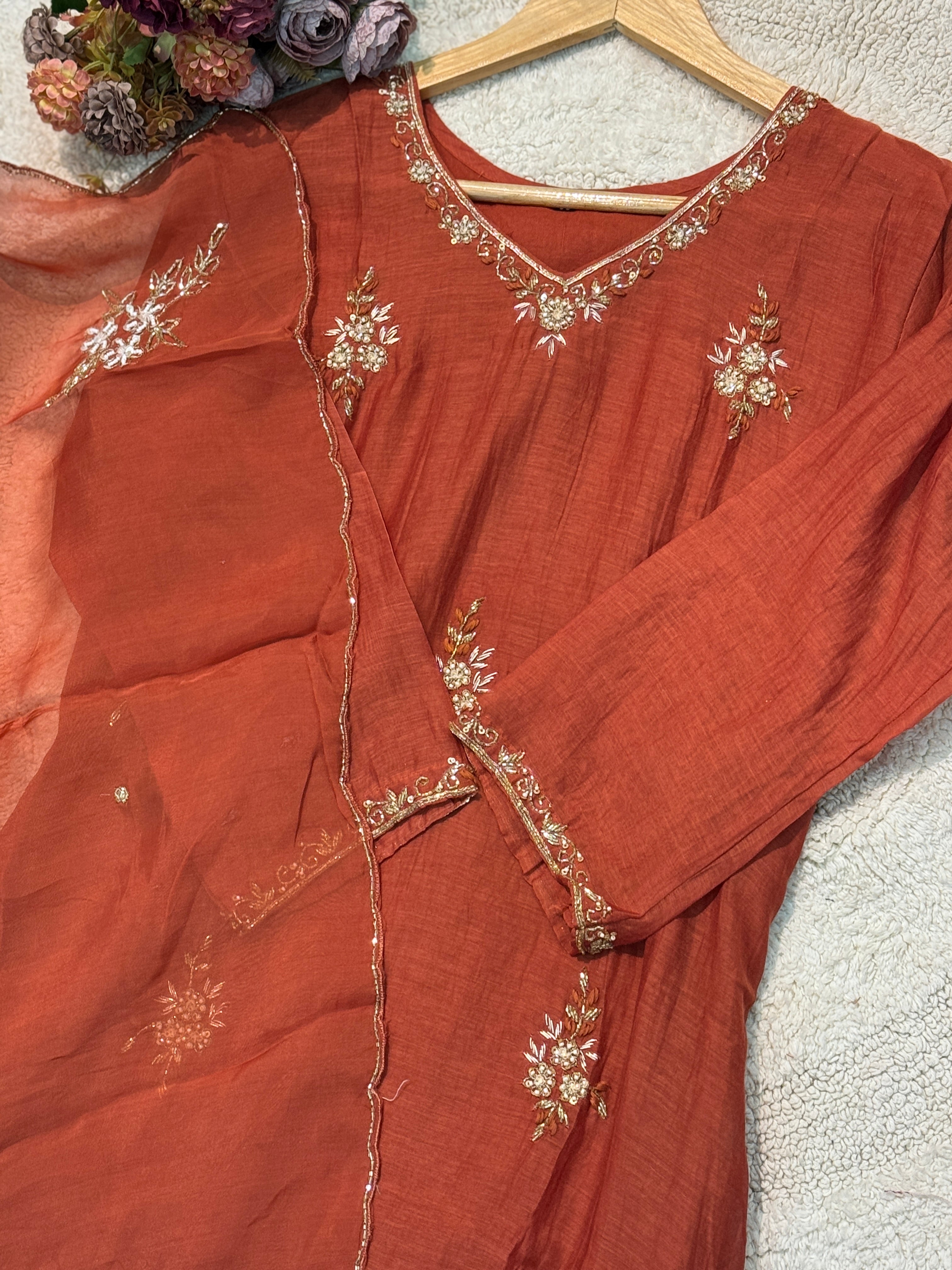 MZ2493-Designer mulchanderi suit