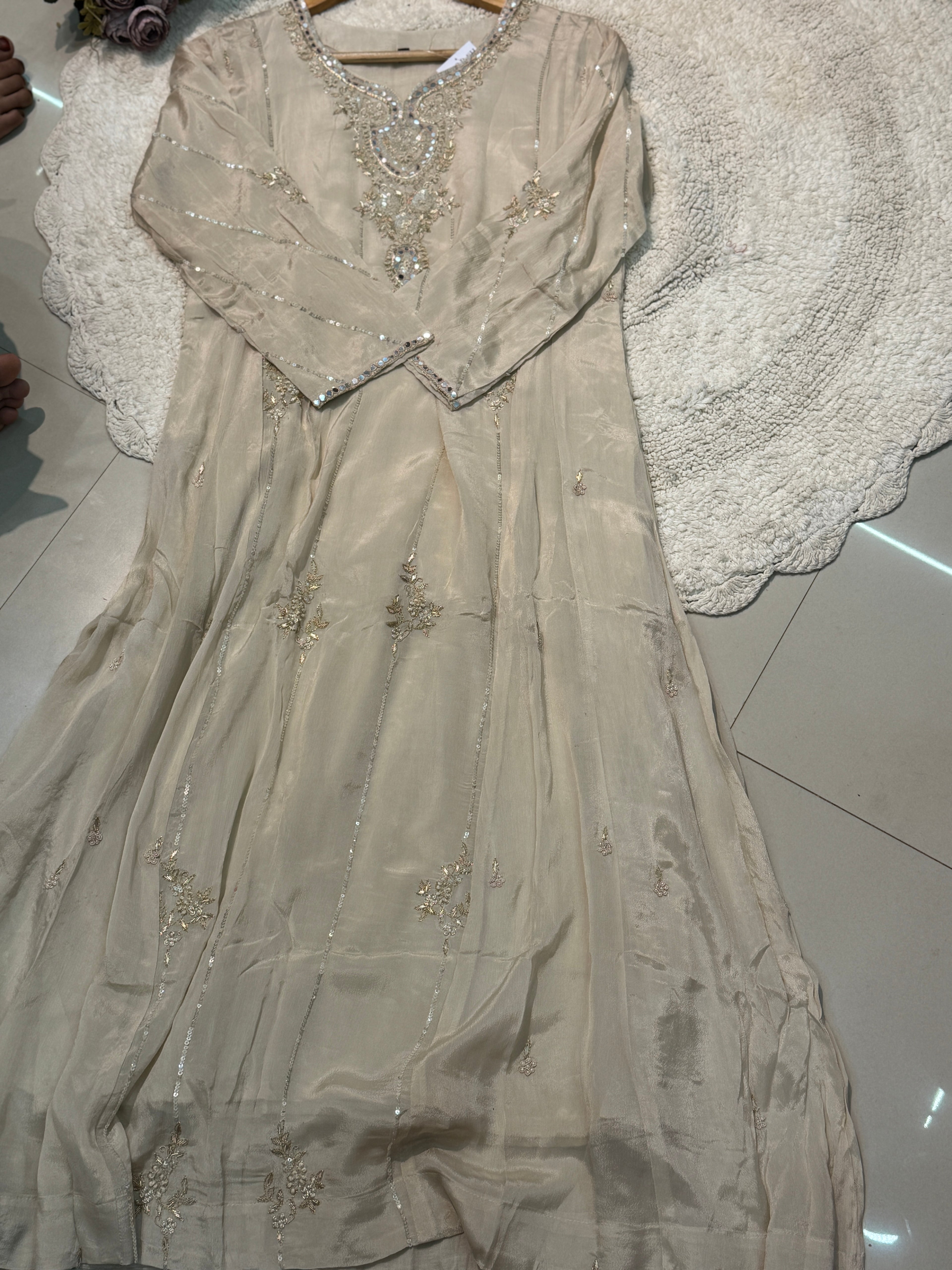 MZ2497-Designer chinnon suit
