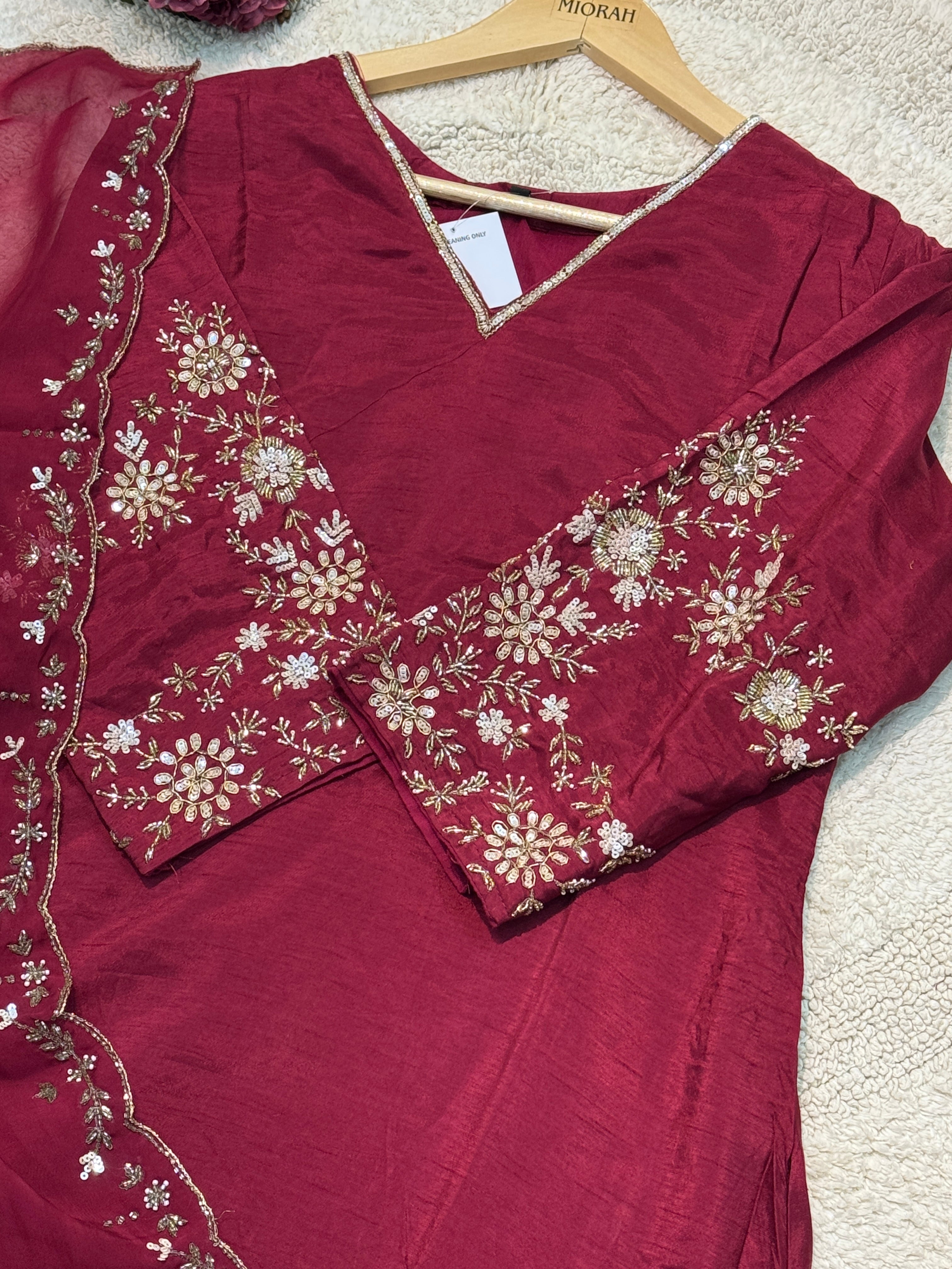 MZ284-Designer silk suit