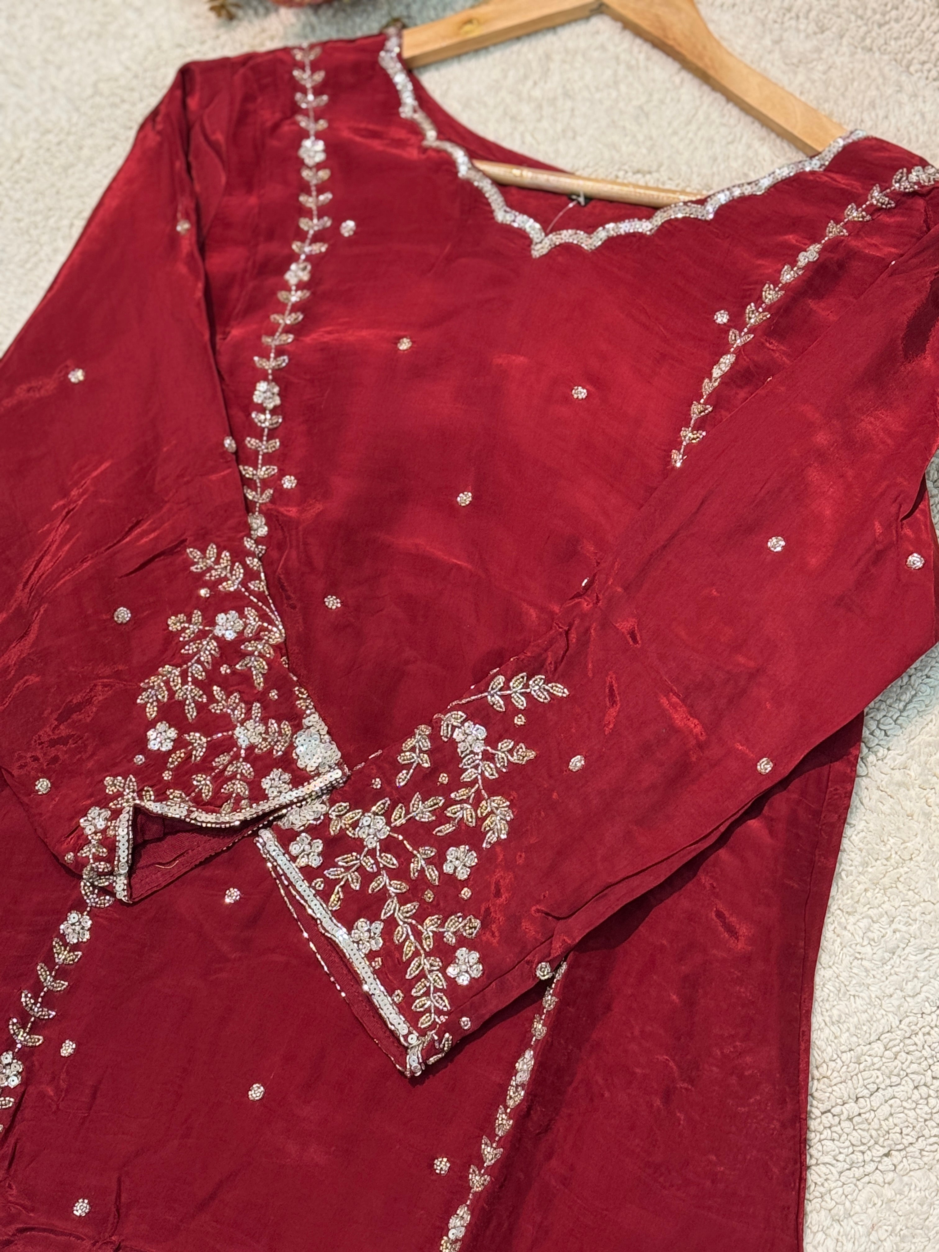 MZ2503-Designer crape suit