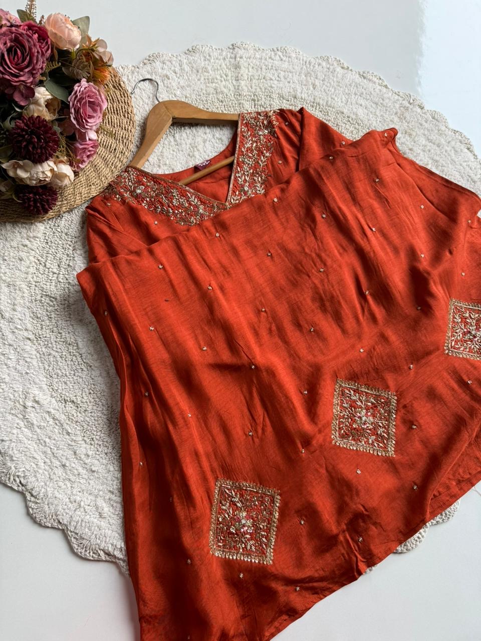MZ290-Designer silk suit
