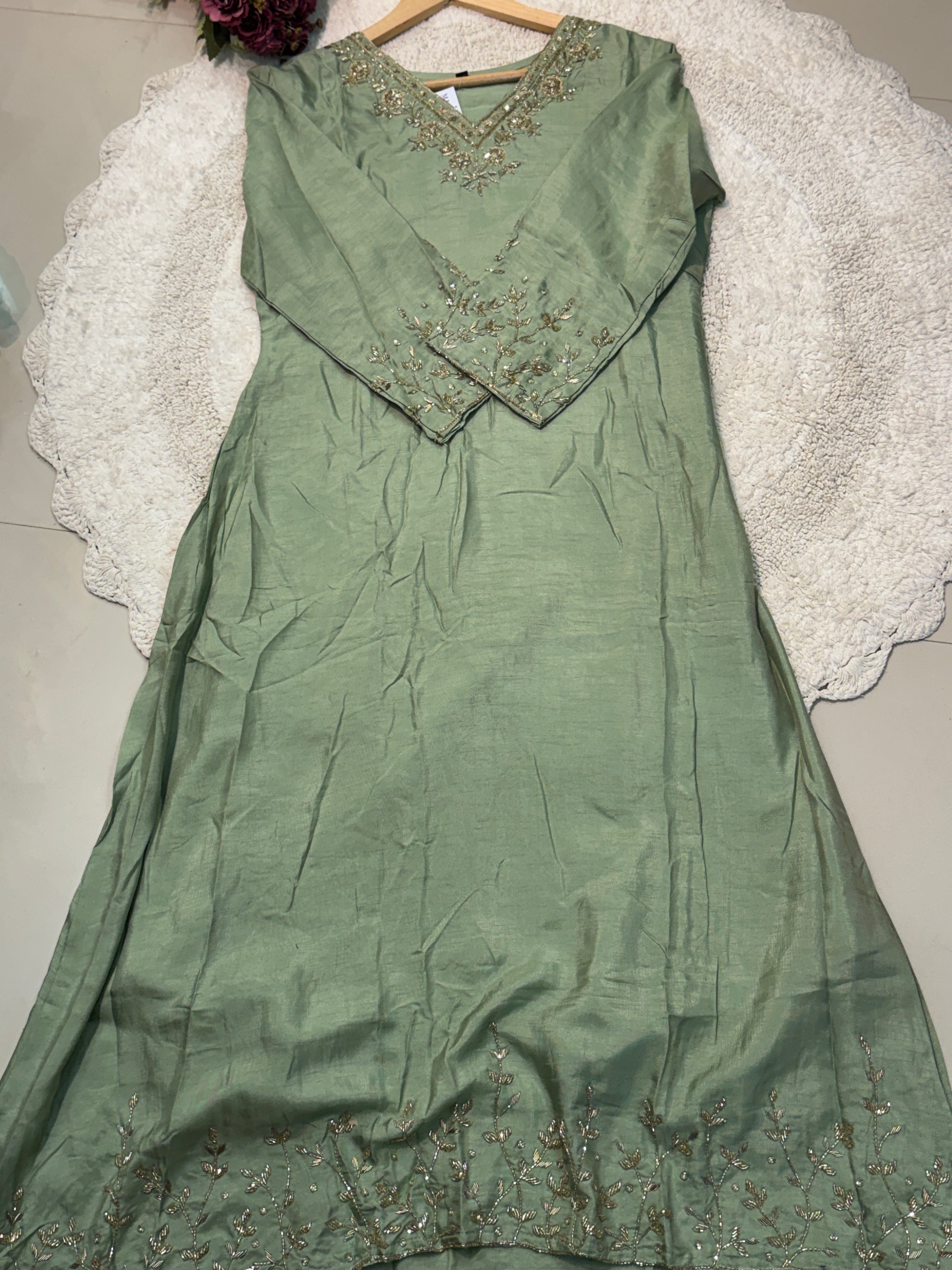 MZ271-Designer dols silk suit
