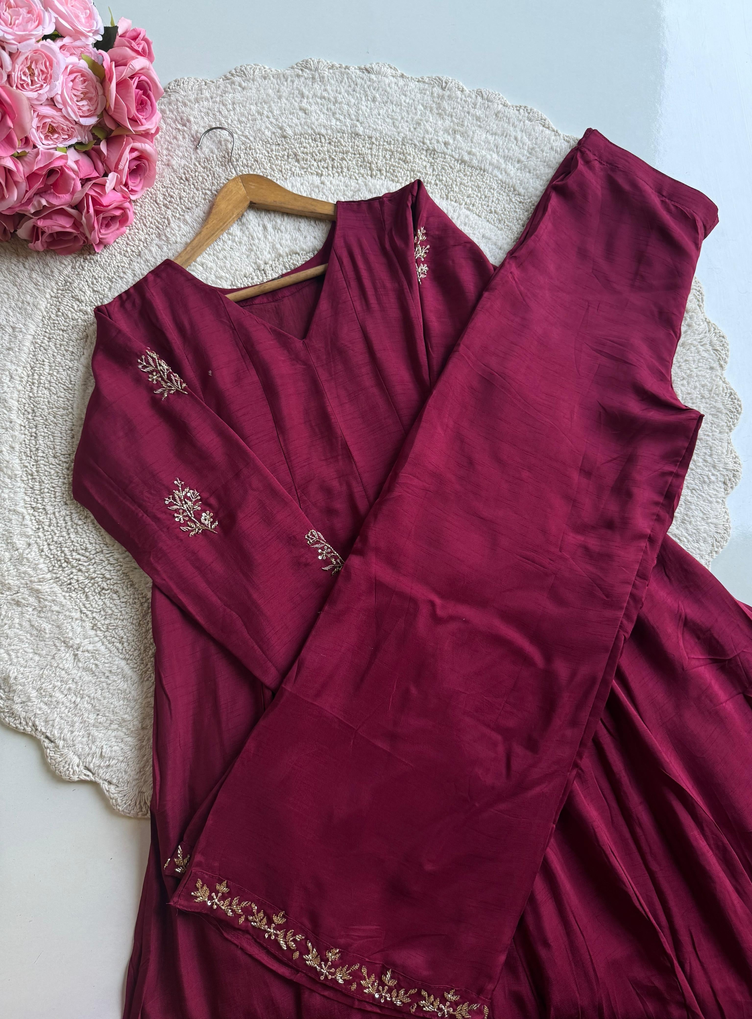 MZ2505-Designer Mul chanderi suit