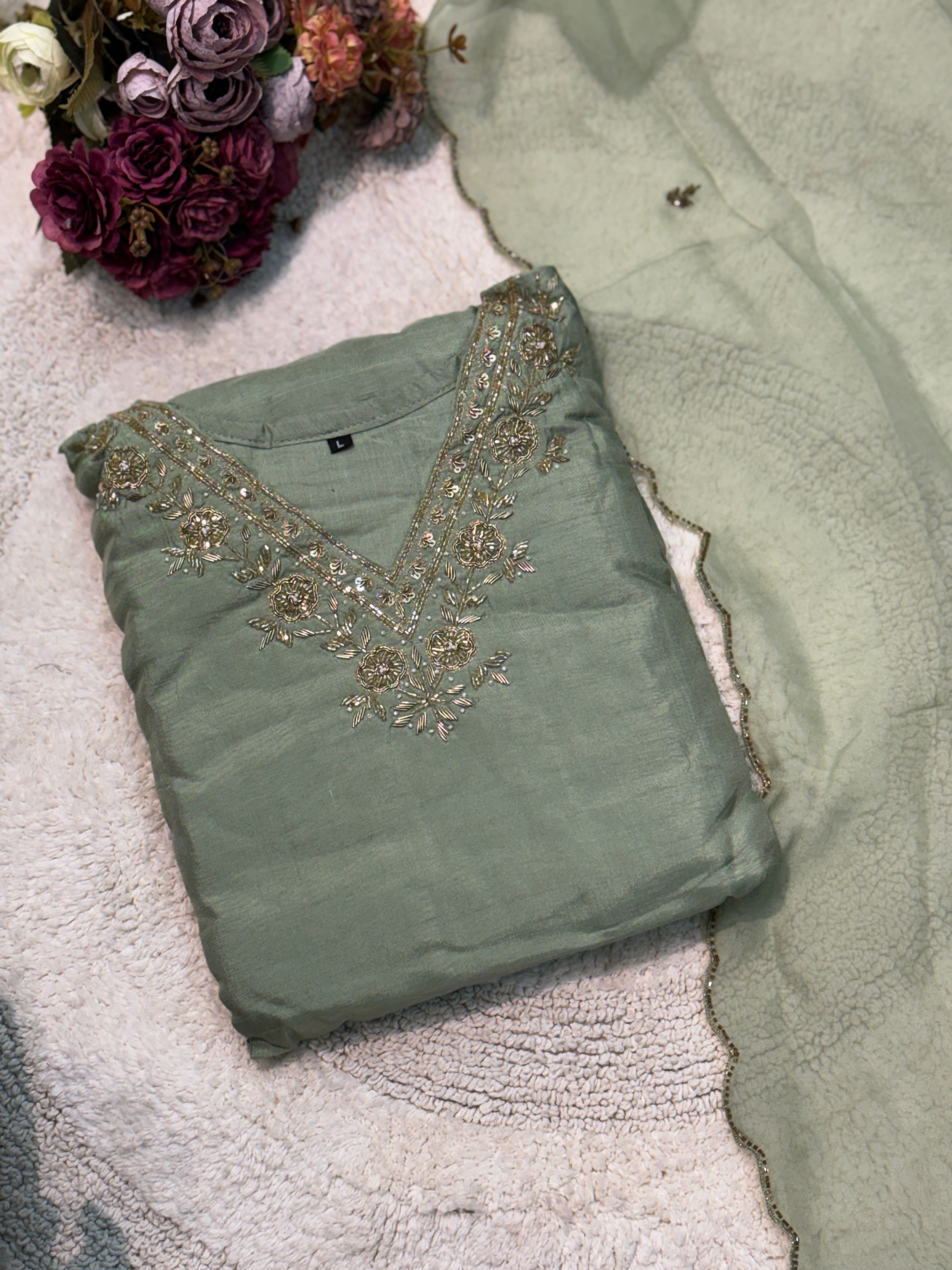 MZ271-Designer dols silk suit