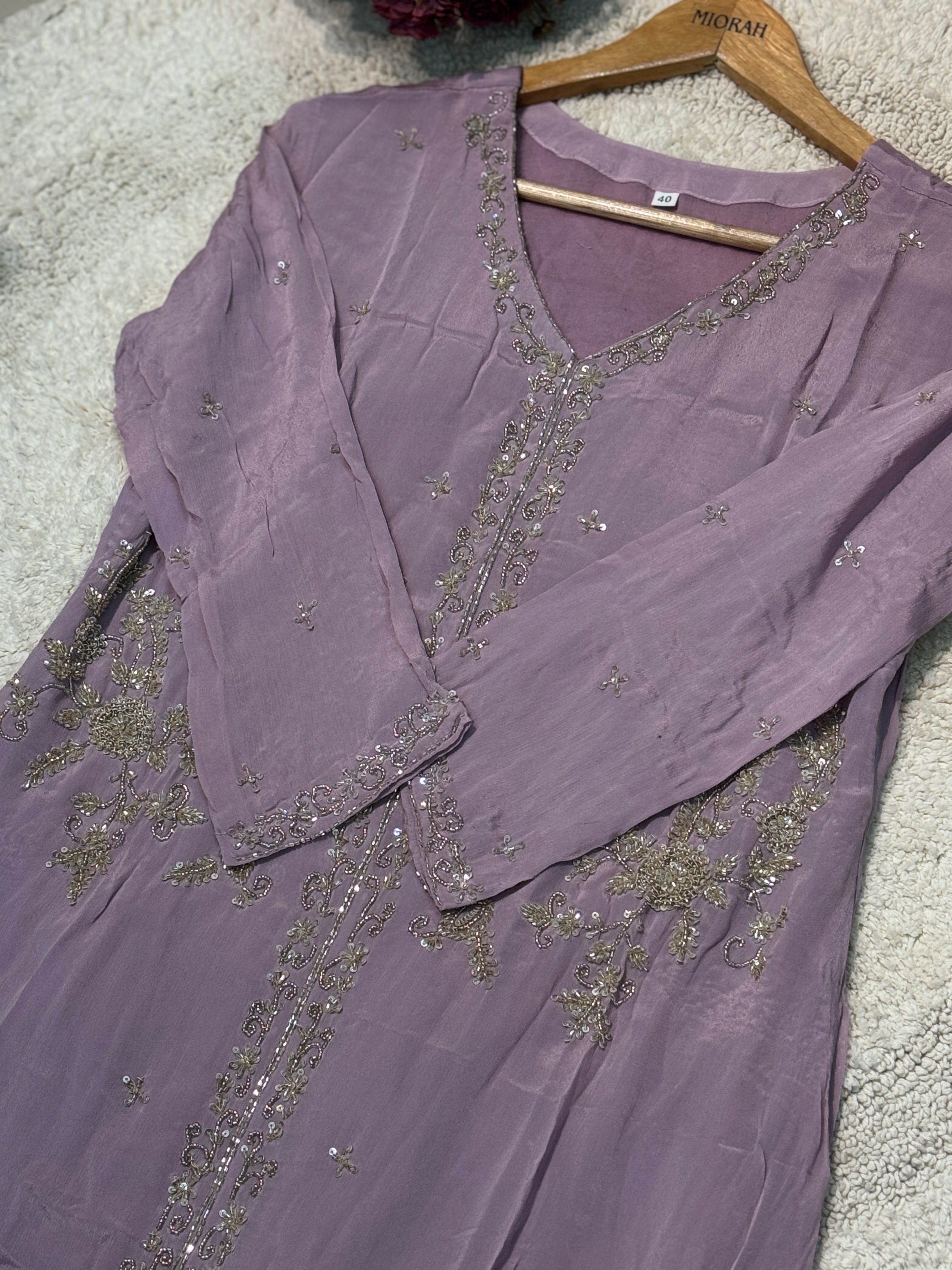 MZ2510-Designer chinnon suit
