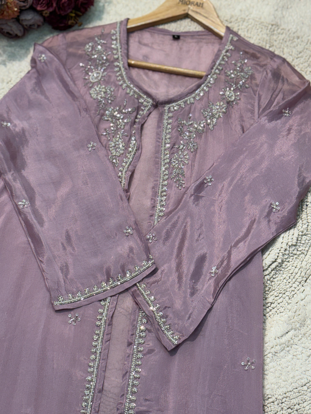 MZ281-Designer chinnon suit