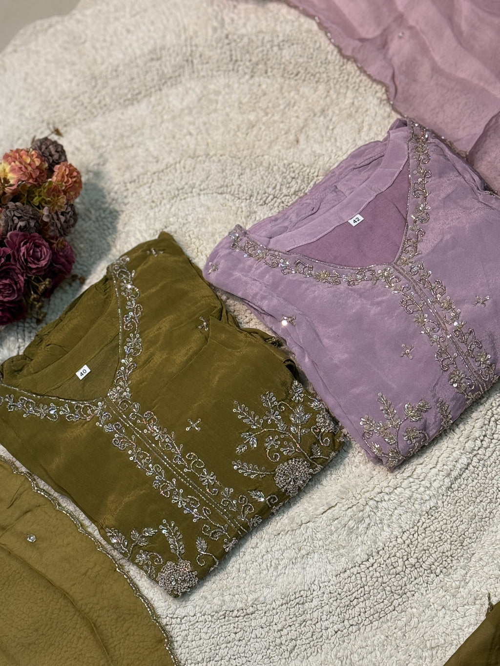 MZ2510-Designer chinnon suit