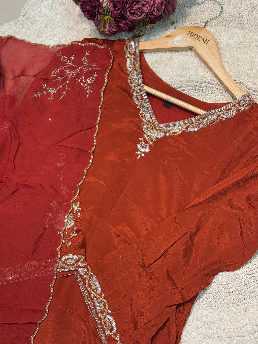 MZ2511-Designer chinnon suit