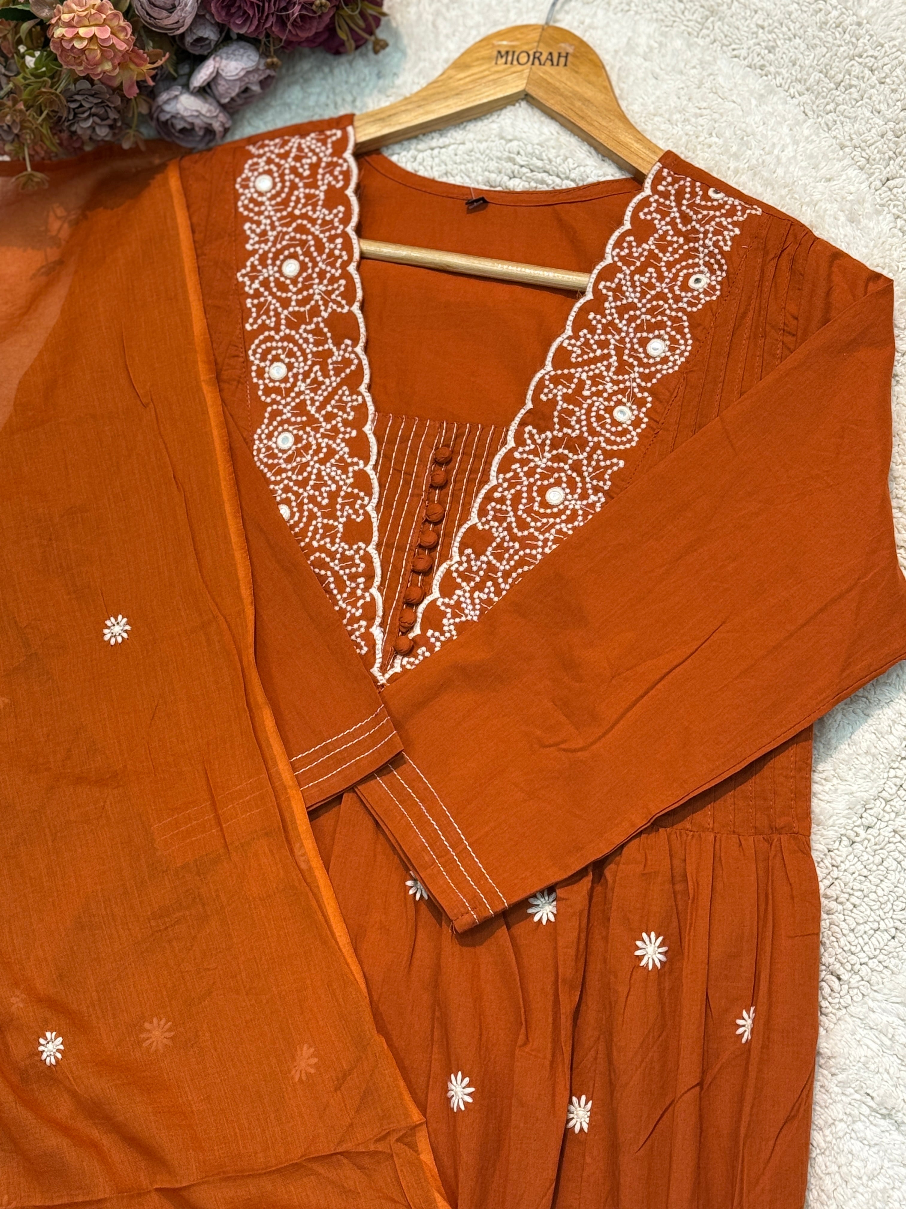 MZ2493-Premium cotton anarkali suit