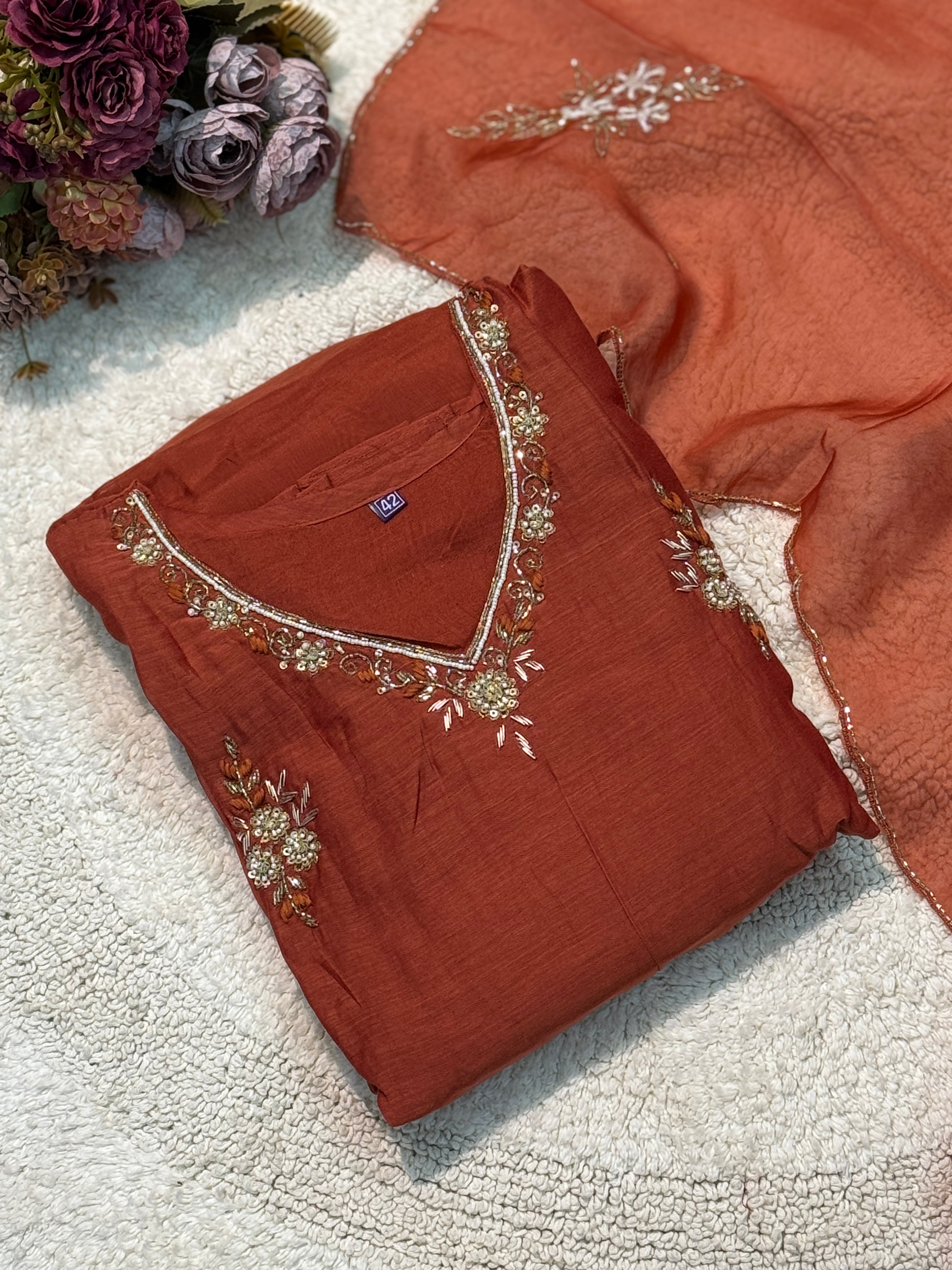 MZ2493-Designer mulchanderi suit