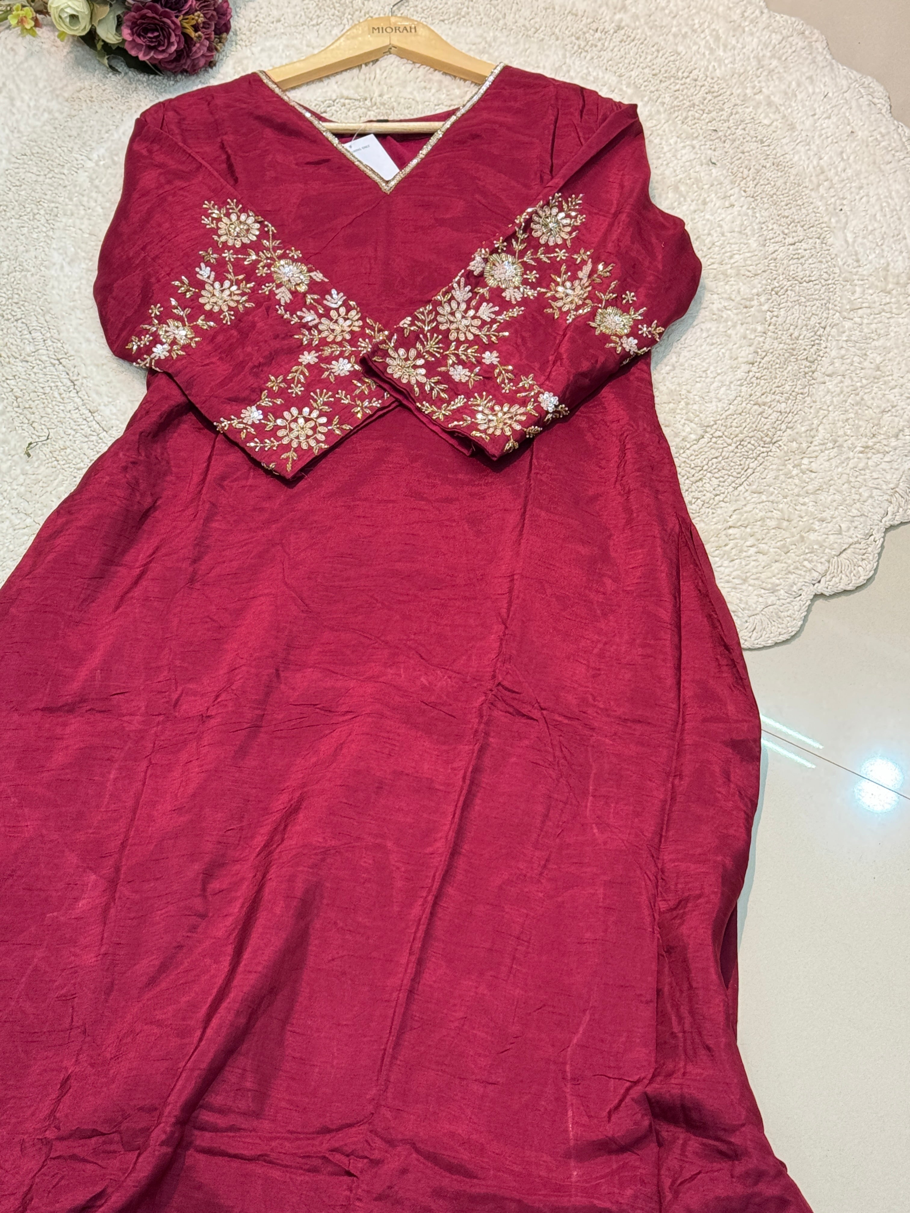MZ284-Designer silk suit