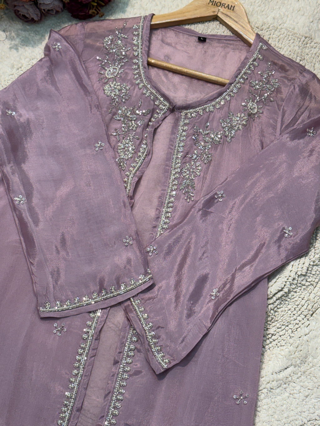 MZ281-Designer chinnon suit