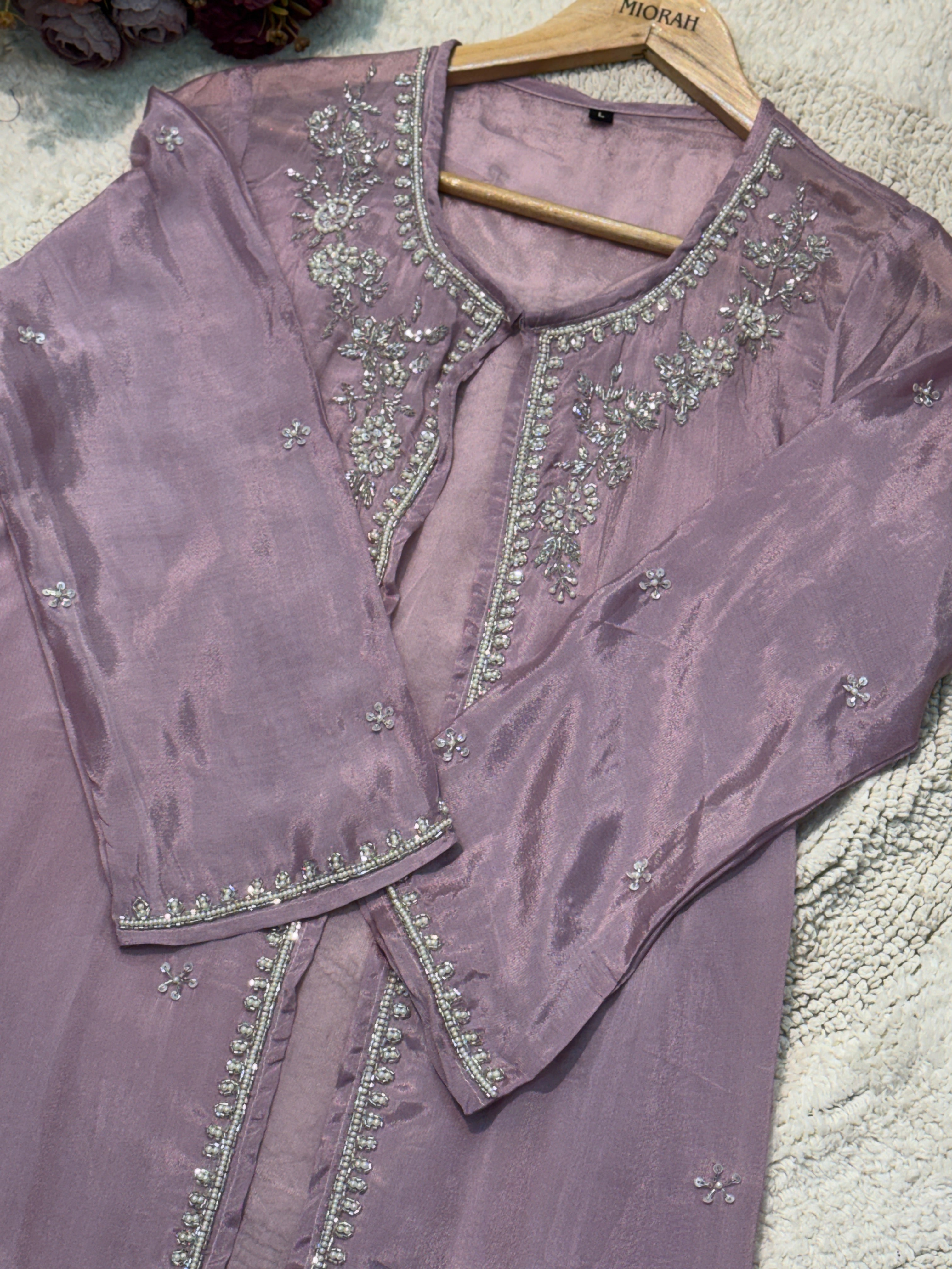 MZ281-Designer chinnon suit