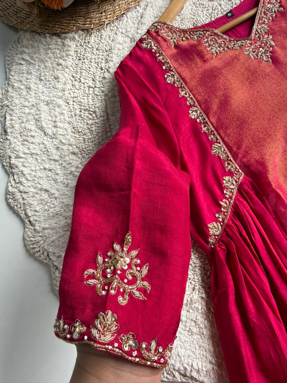 MZ2489- Designer Mulchanderi and tissue mix suit