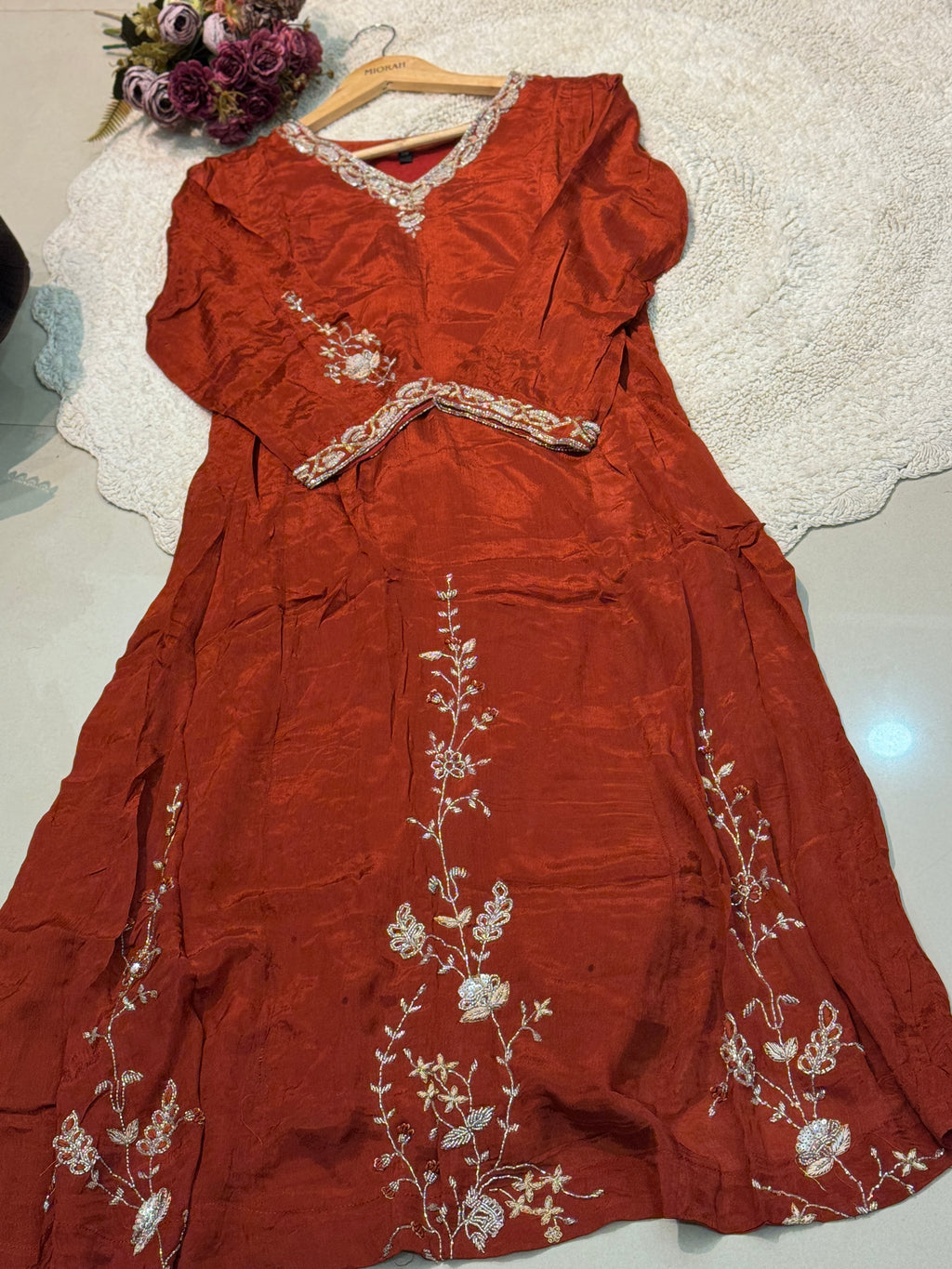 MZ2511-Designer chinnon suit