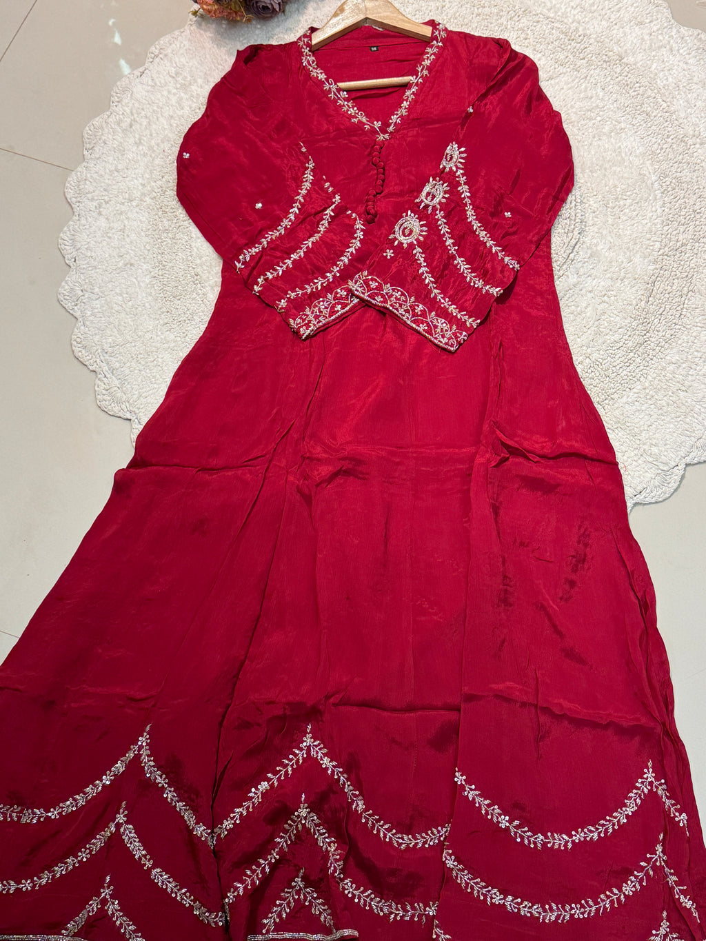 MZ2494-Designer chinnon suit