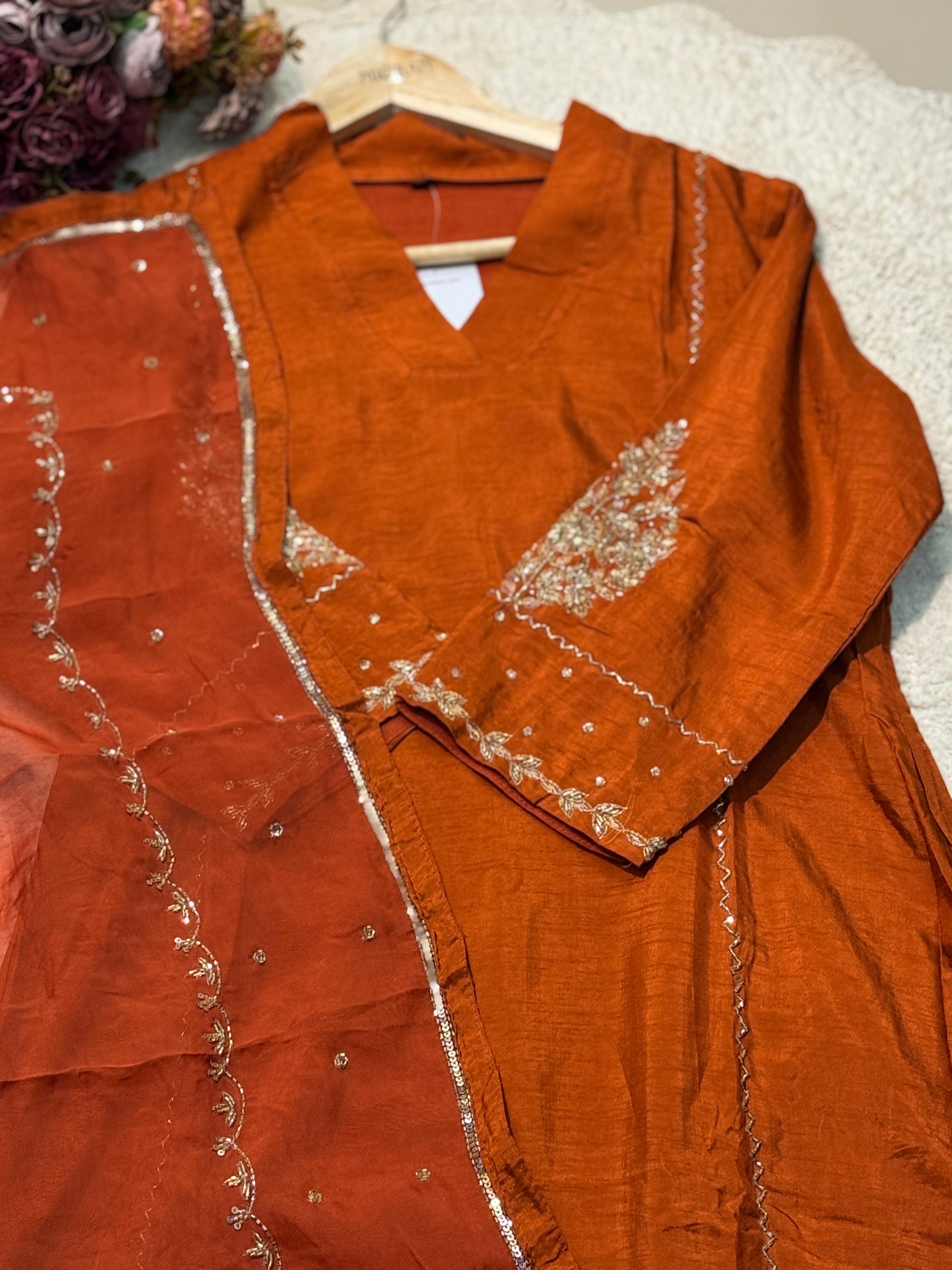 MZ269-Designer dola silk suit