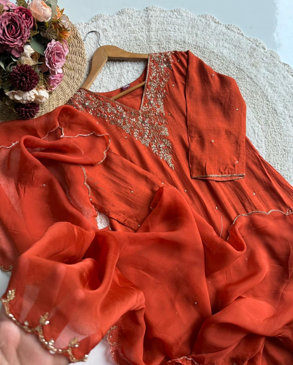 MZ290-Designer silk suit