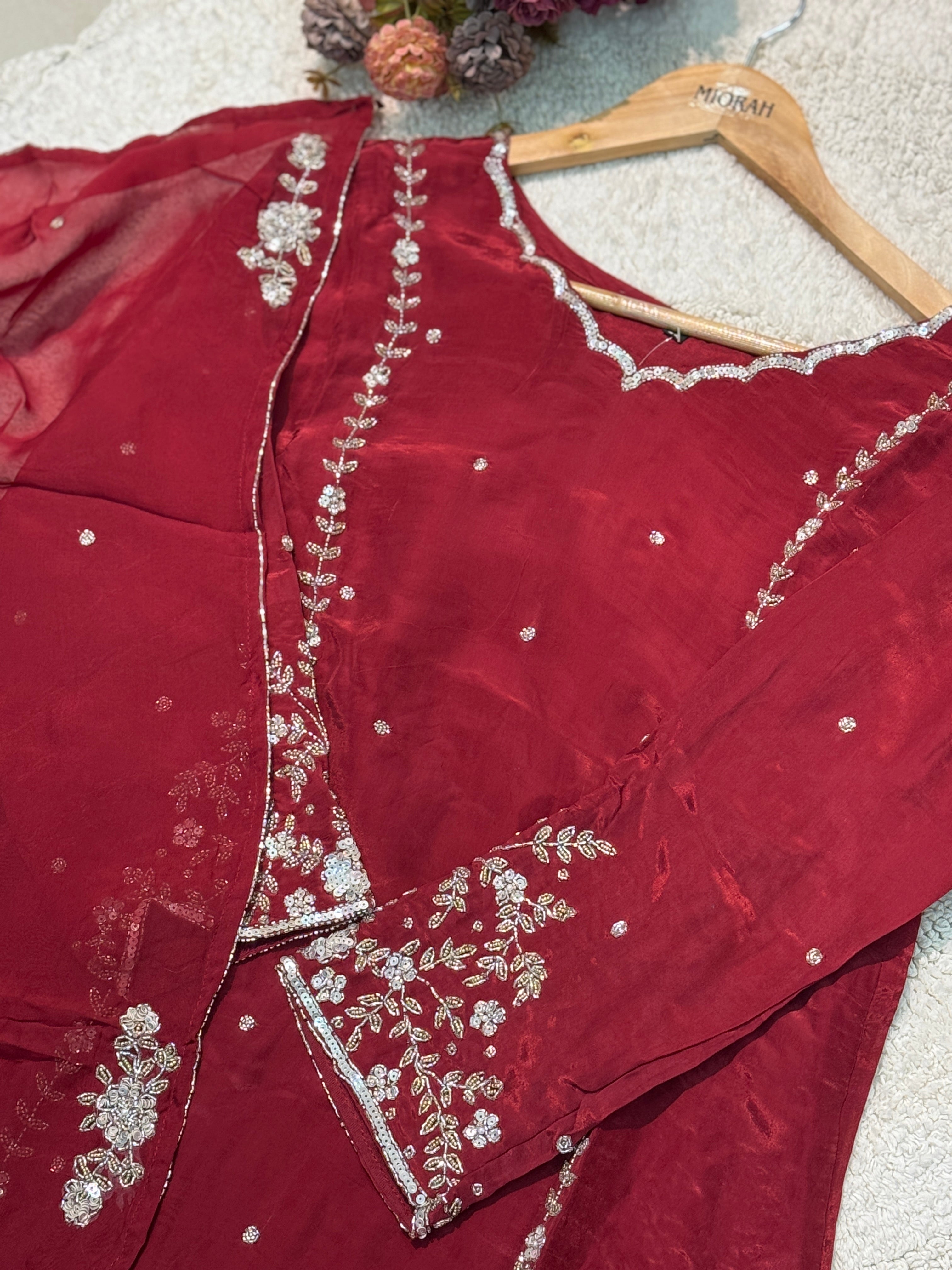 MZ2503-Designer crape suit