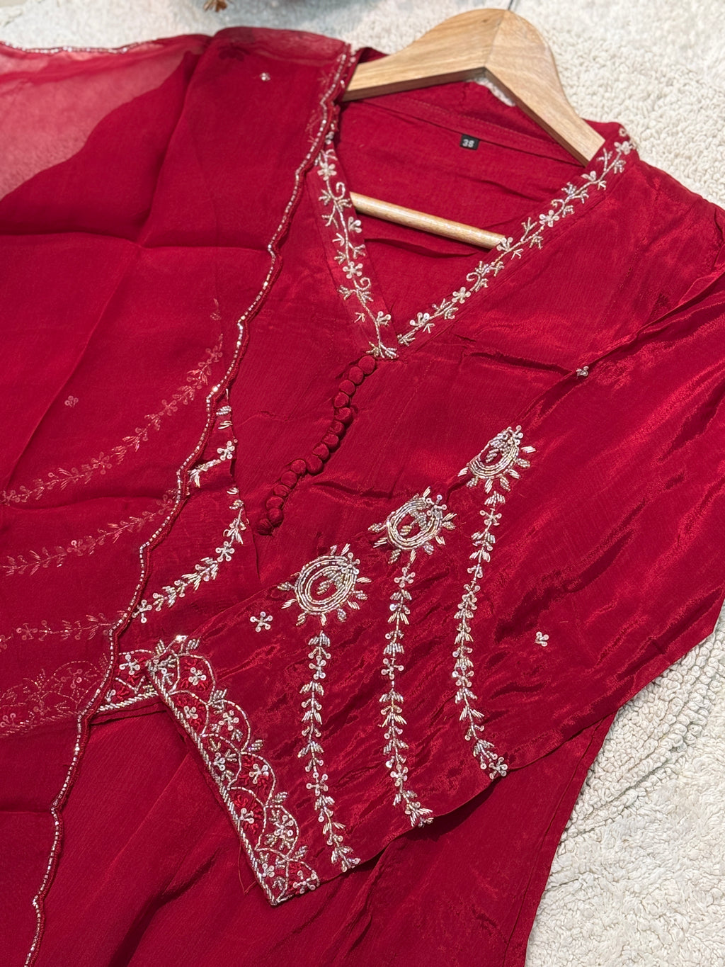 MZ2494-Designer chinnon suit