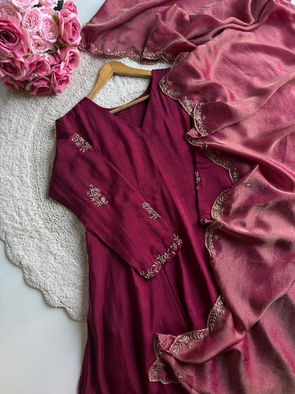 MZ2505-Designer Mul chanderi suit