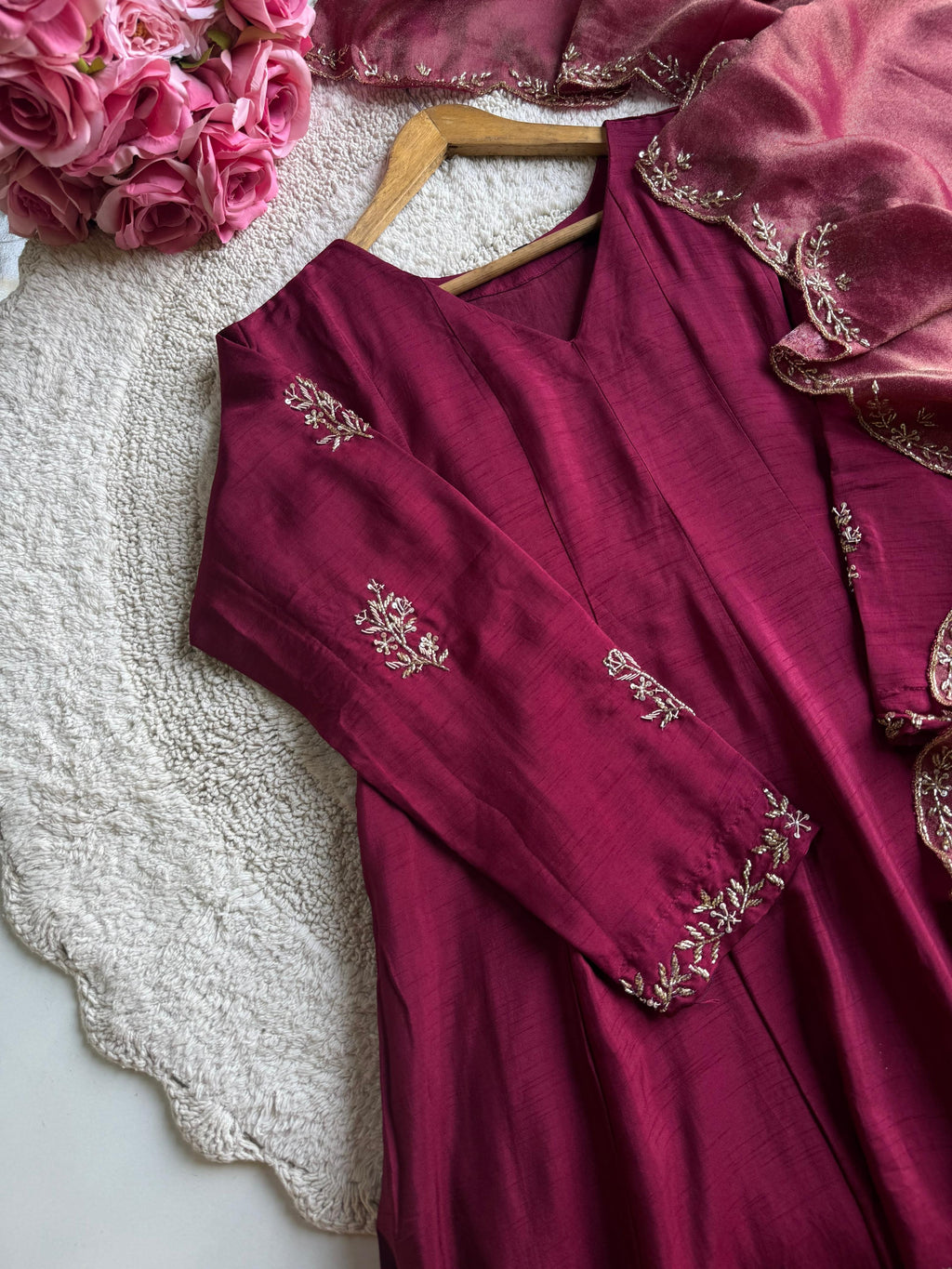 MZ2505-Designer Mul chanderi suit