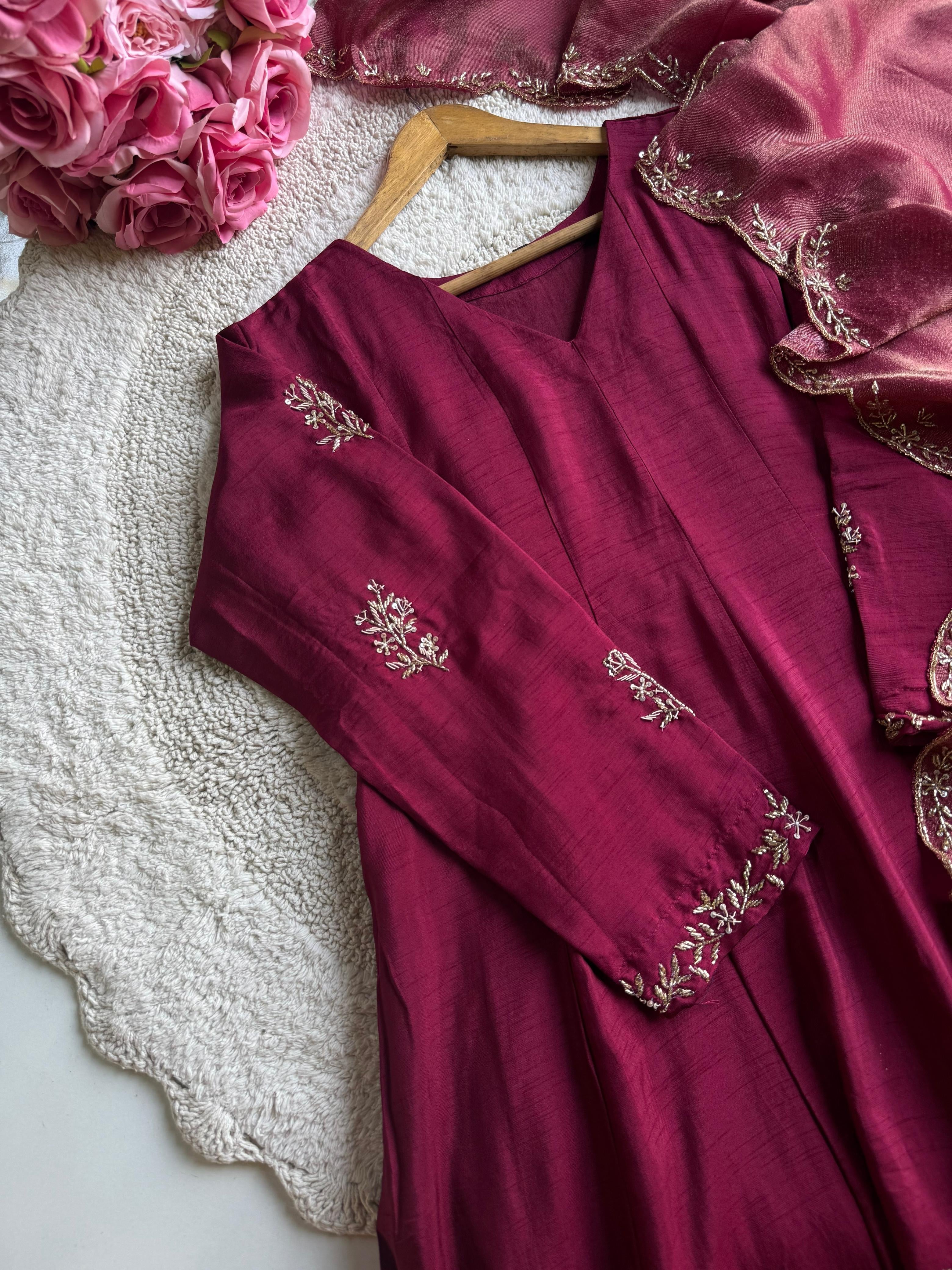 MZ2505-Designer Mul chanderi suit