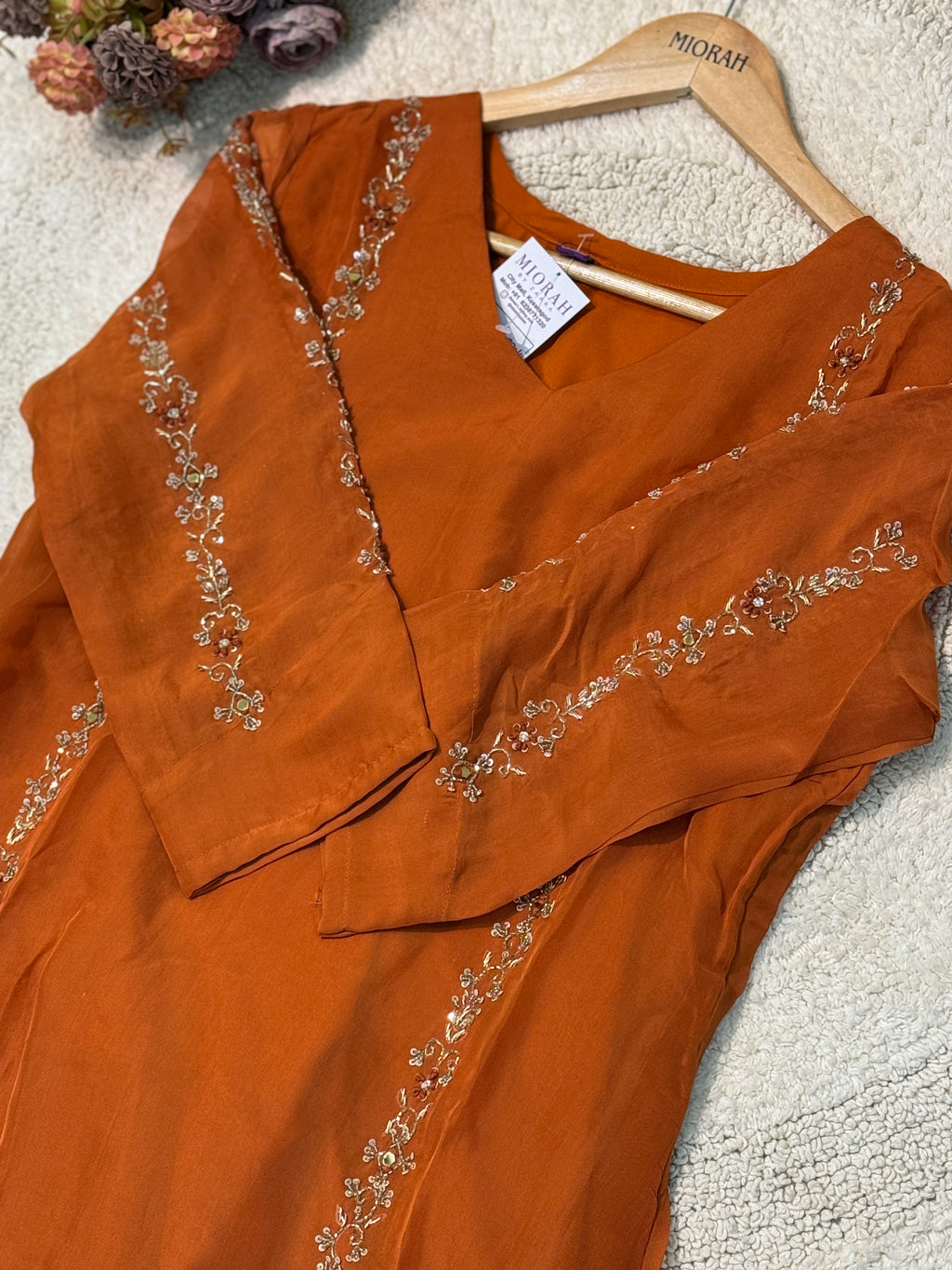 MZ275- Designer viscos organza suit