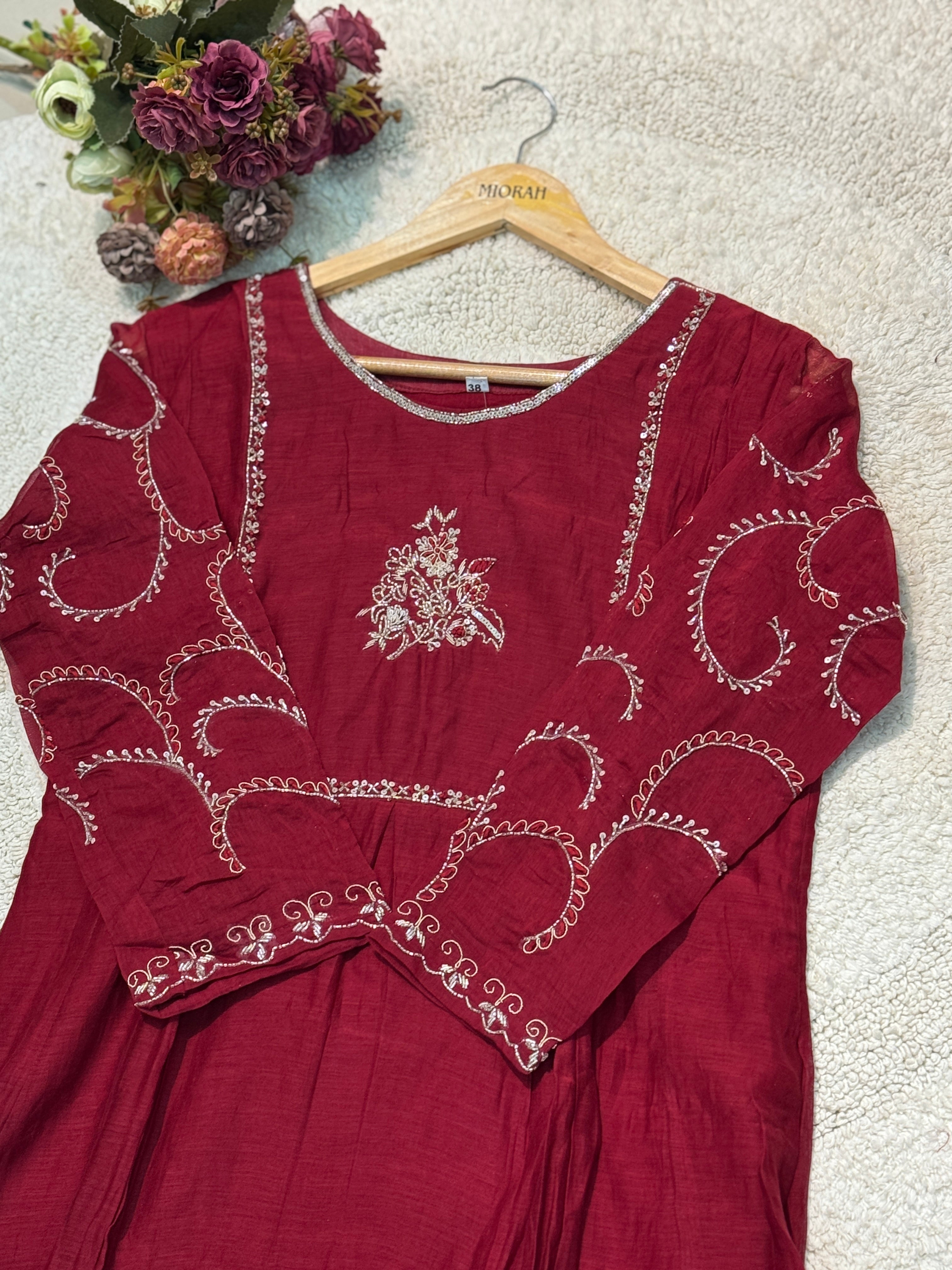 MZ2504-Designer Mul chanderi suit