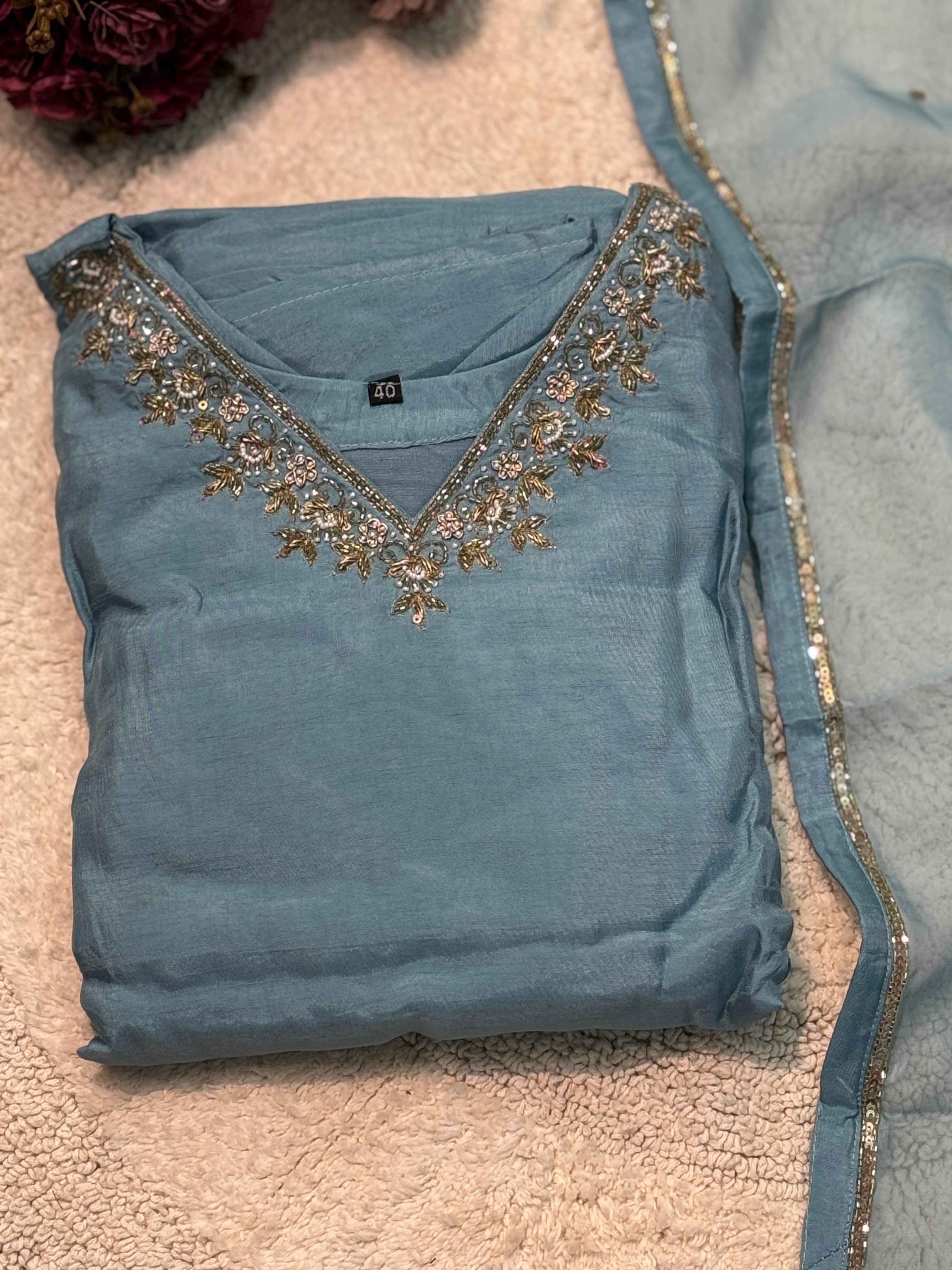 MZ270-Designer silk suit