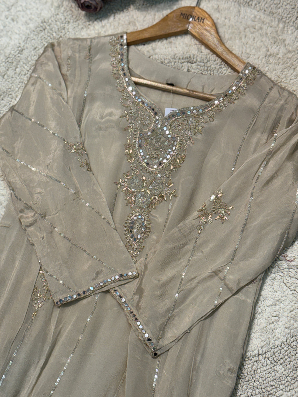 MZ2497-Designer chinnon suit