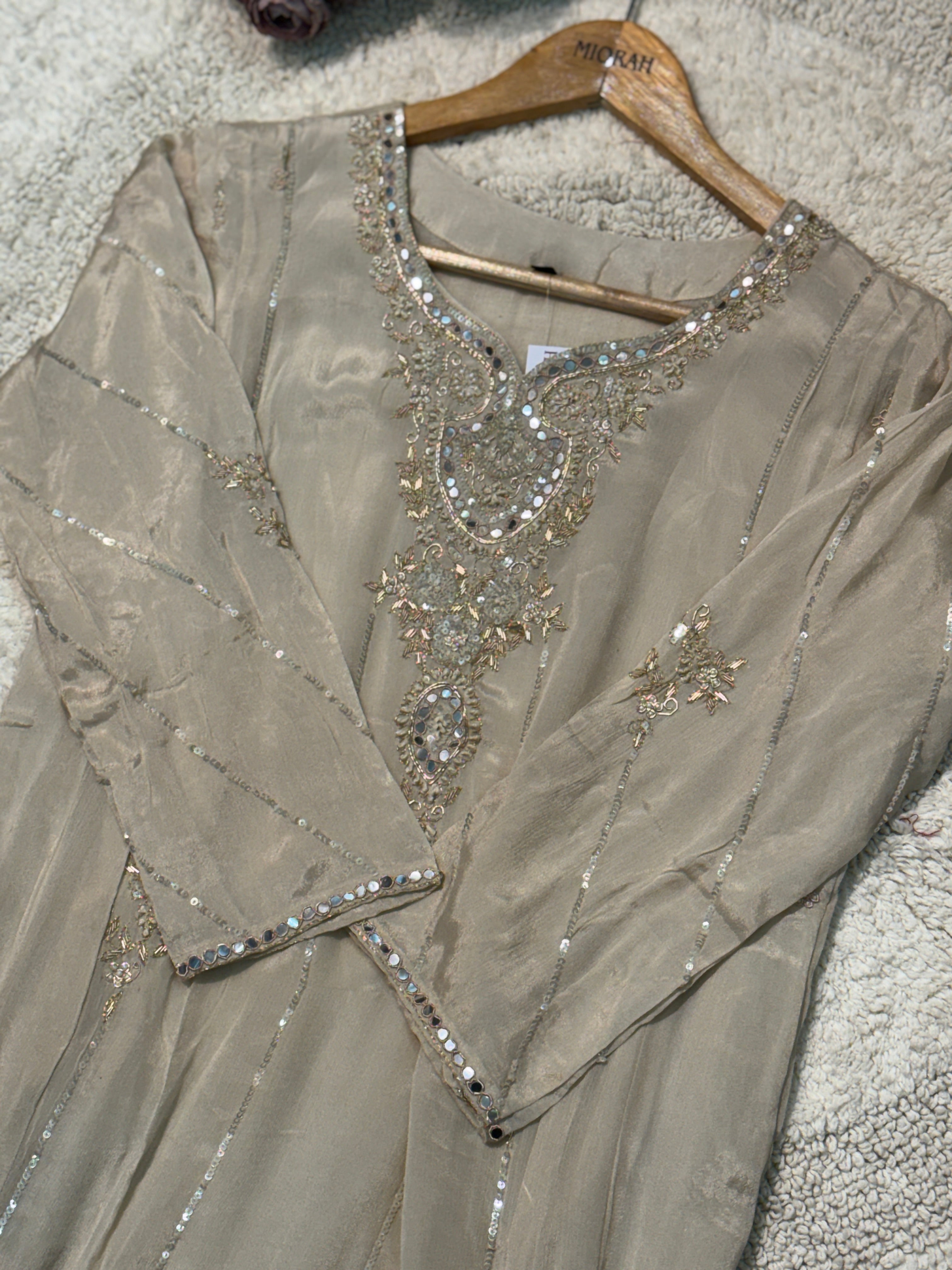 MZ2497-Designer chinnon suit