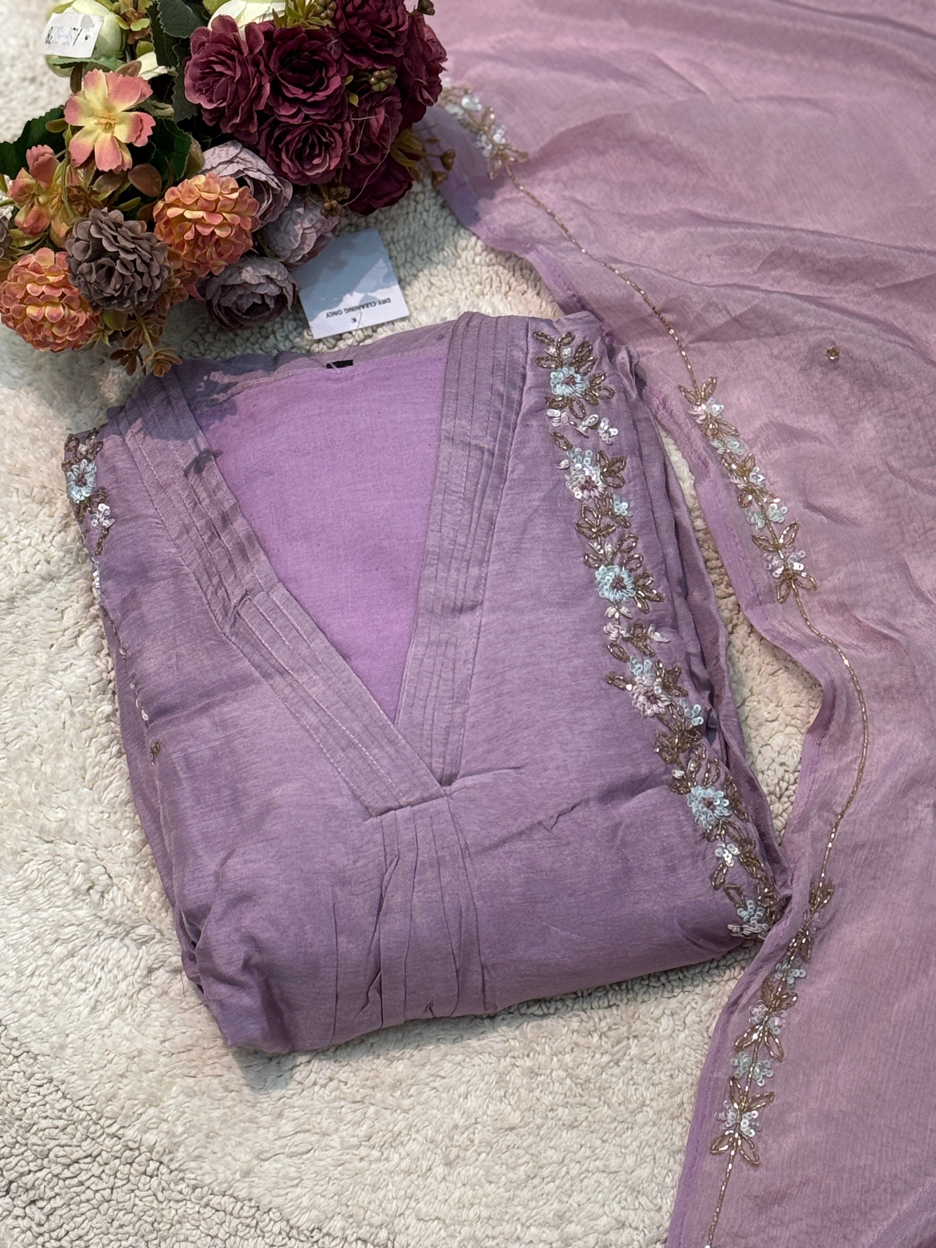 MZ2487-Designer silk anarkali suit