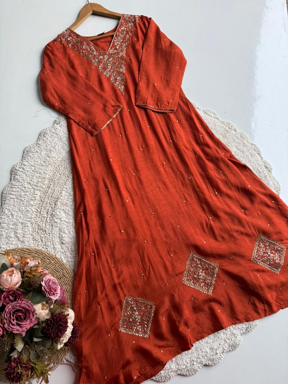 MZ290-Designer silk suit