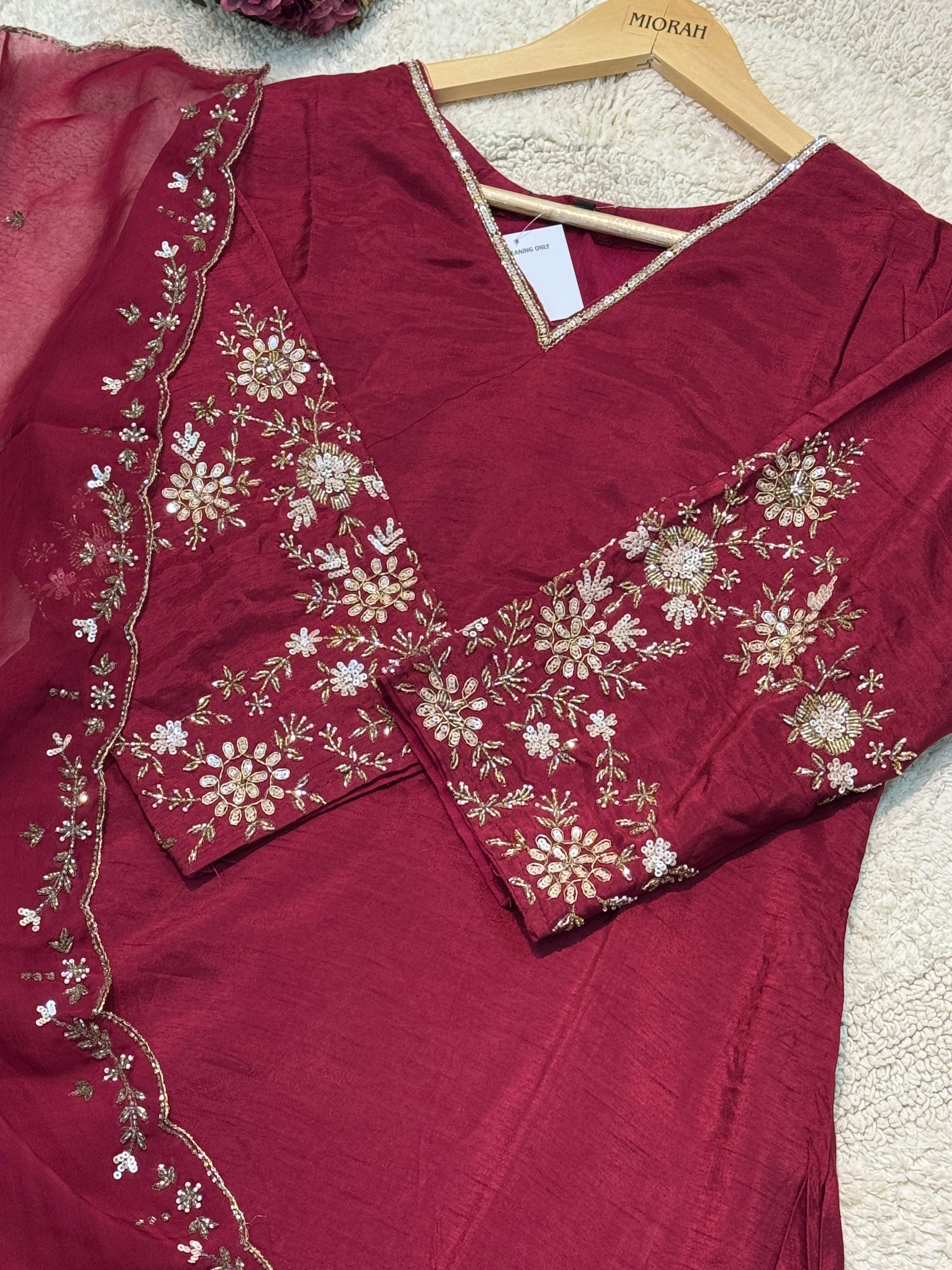 MZ284-Designer silk suit