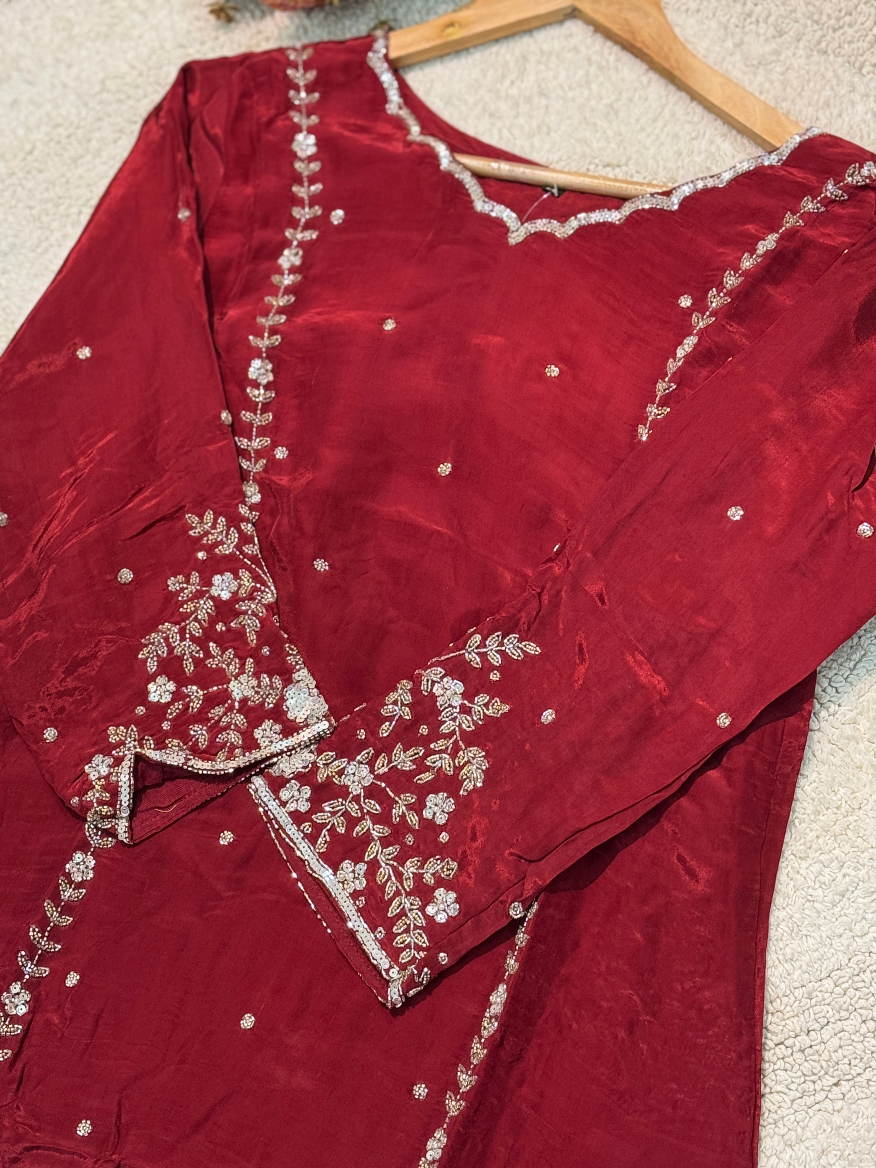 MZ2503-Designer crape suit