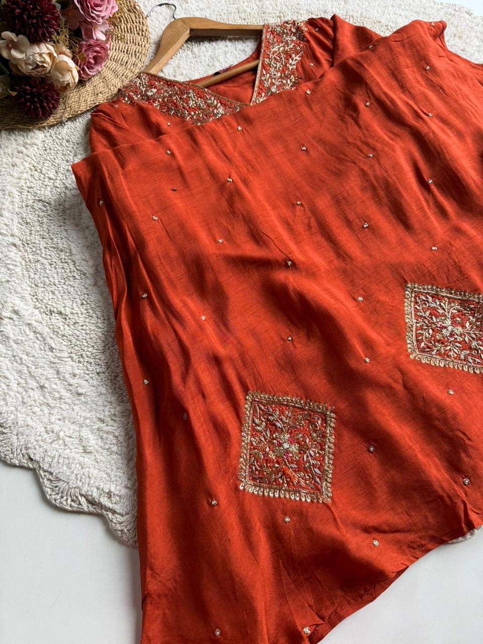 MZ290-Designer silk suit