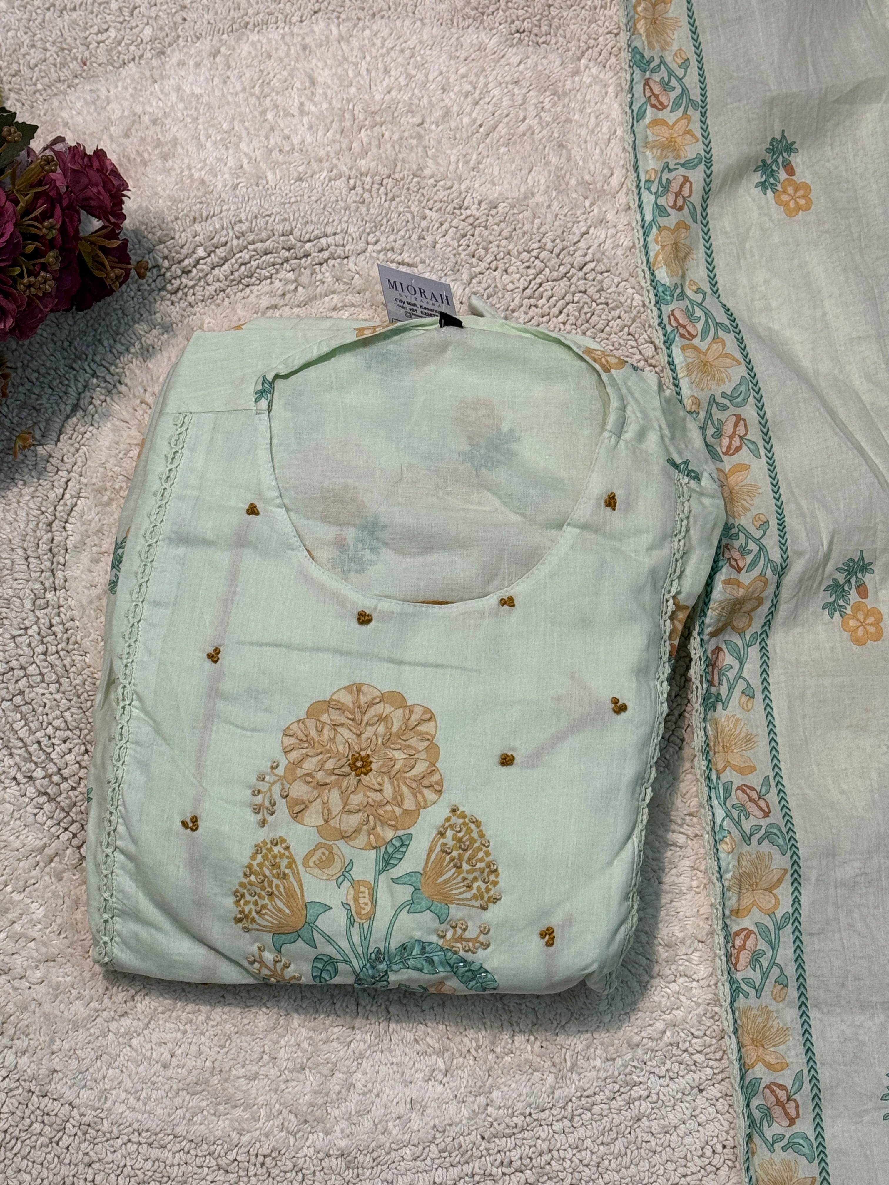 MZ2515-Designer mul cotton suit