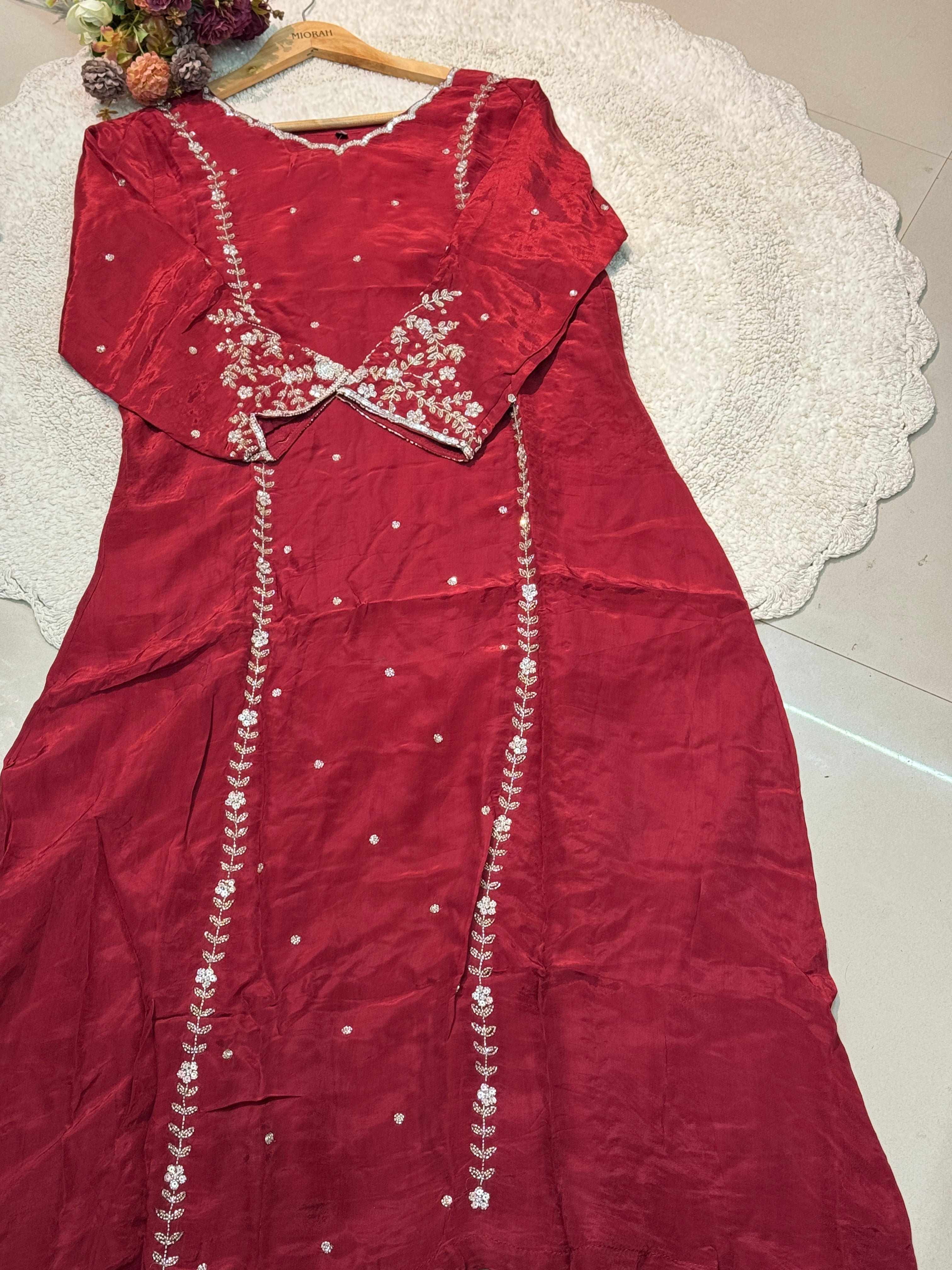 MZ2503-Designer crape suit