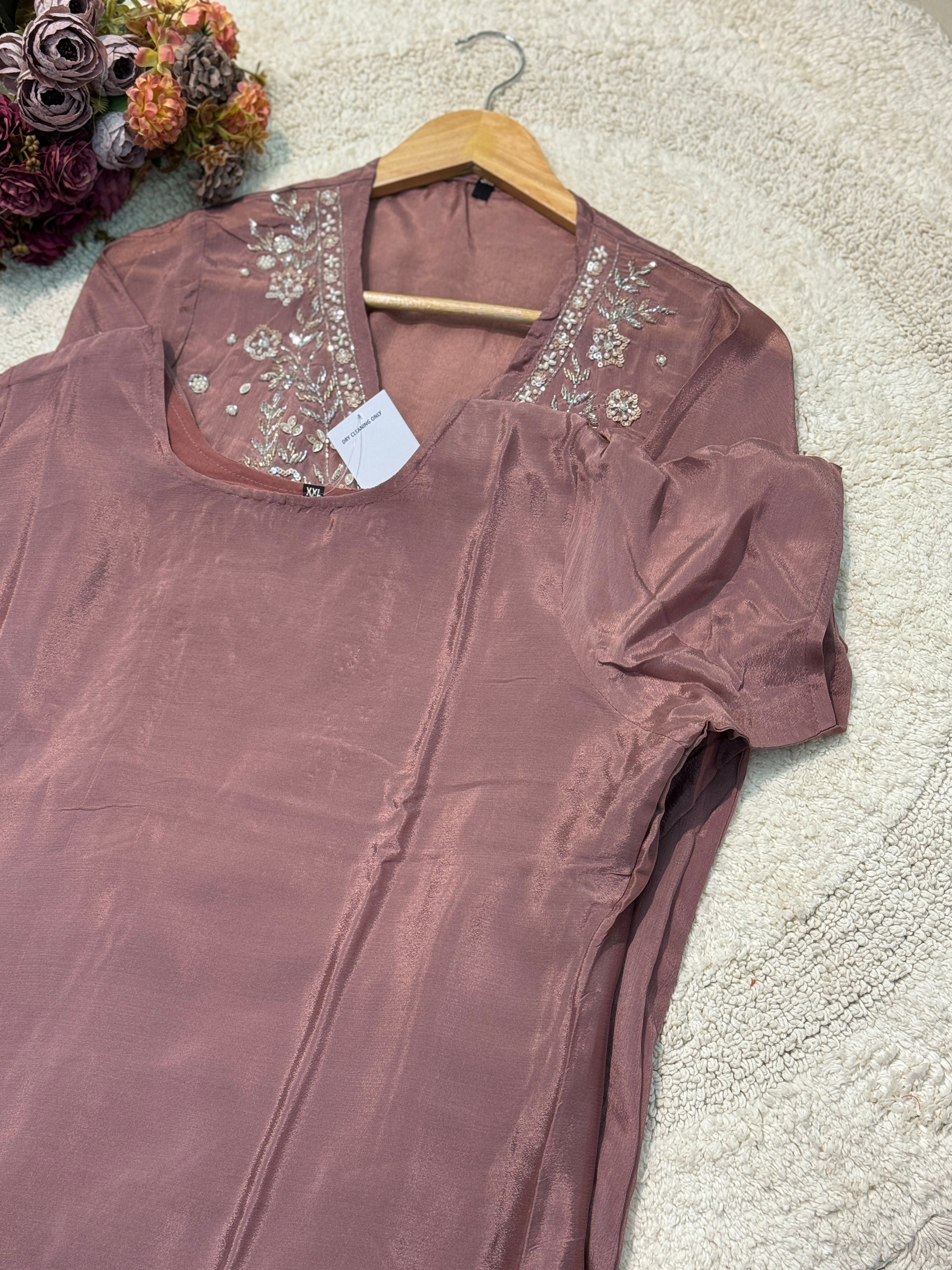 MZ273-Designer chinnon suit