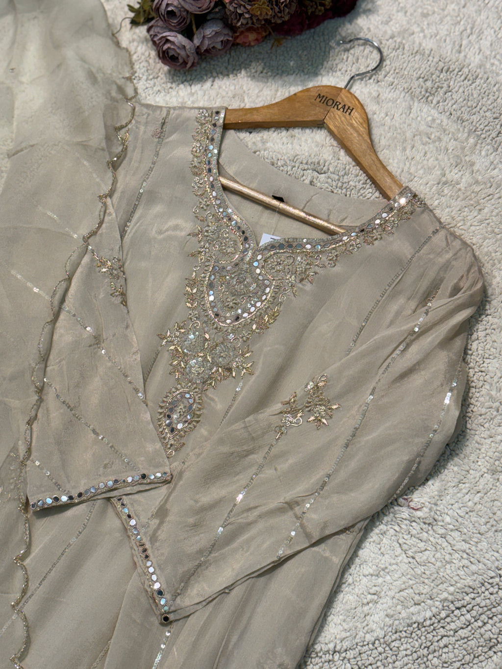 MZ2497-Designer chinnon suit