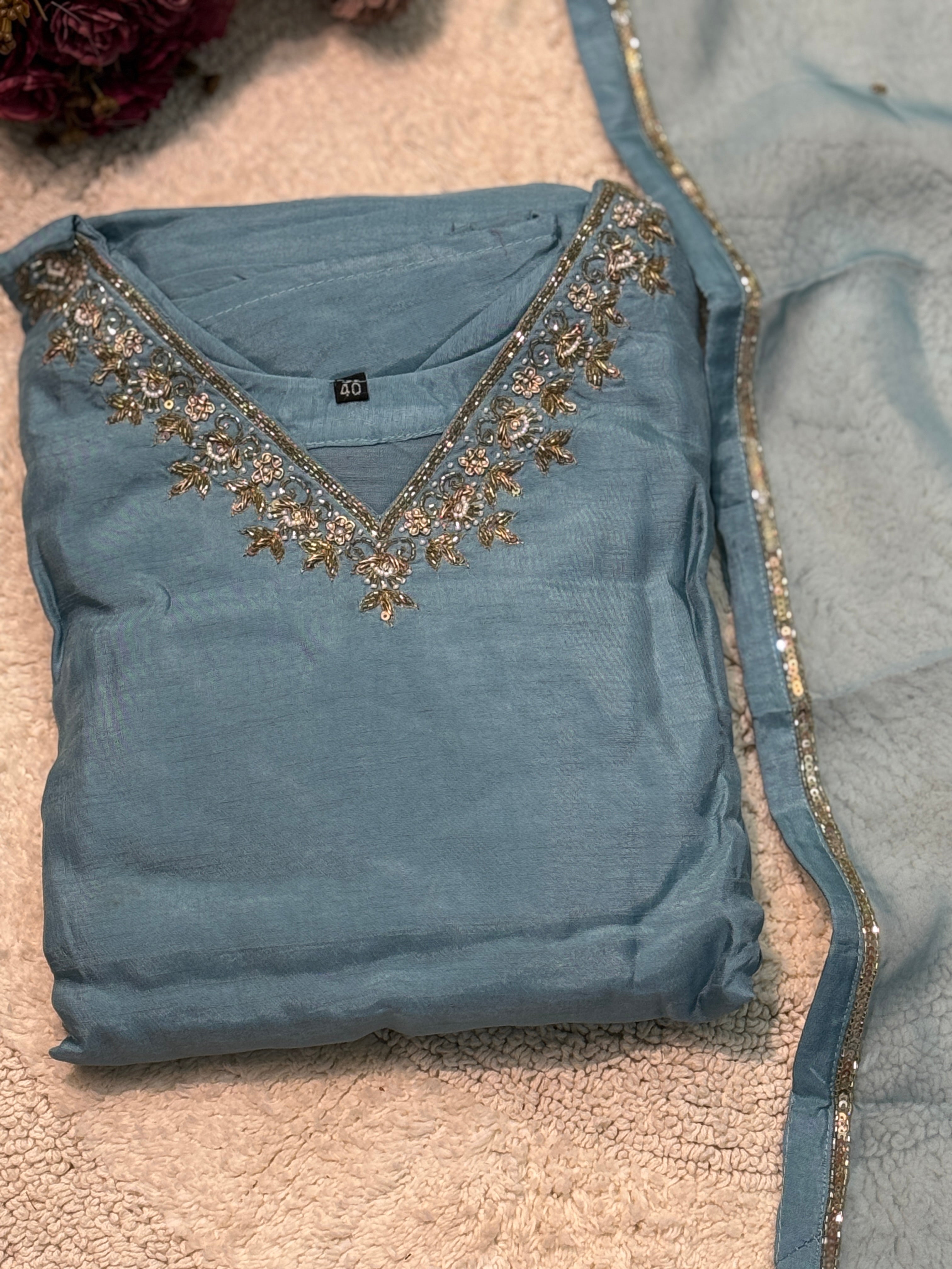 MZ270-Designer silk suit