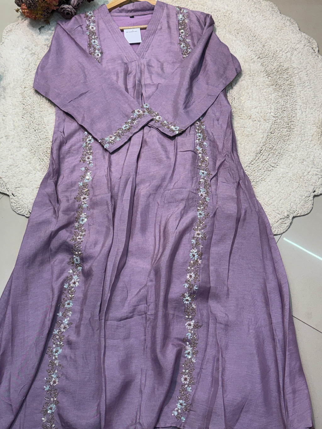 MZ2487-Designer silk anarkali suit