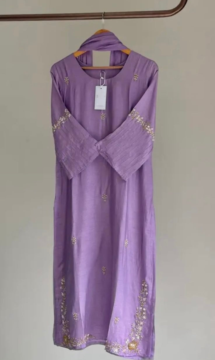 MZ2528-Dolasilk side cut suit